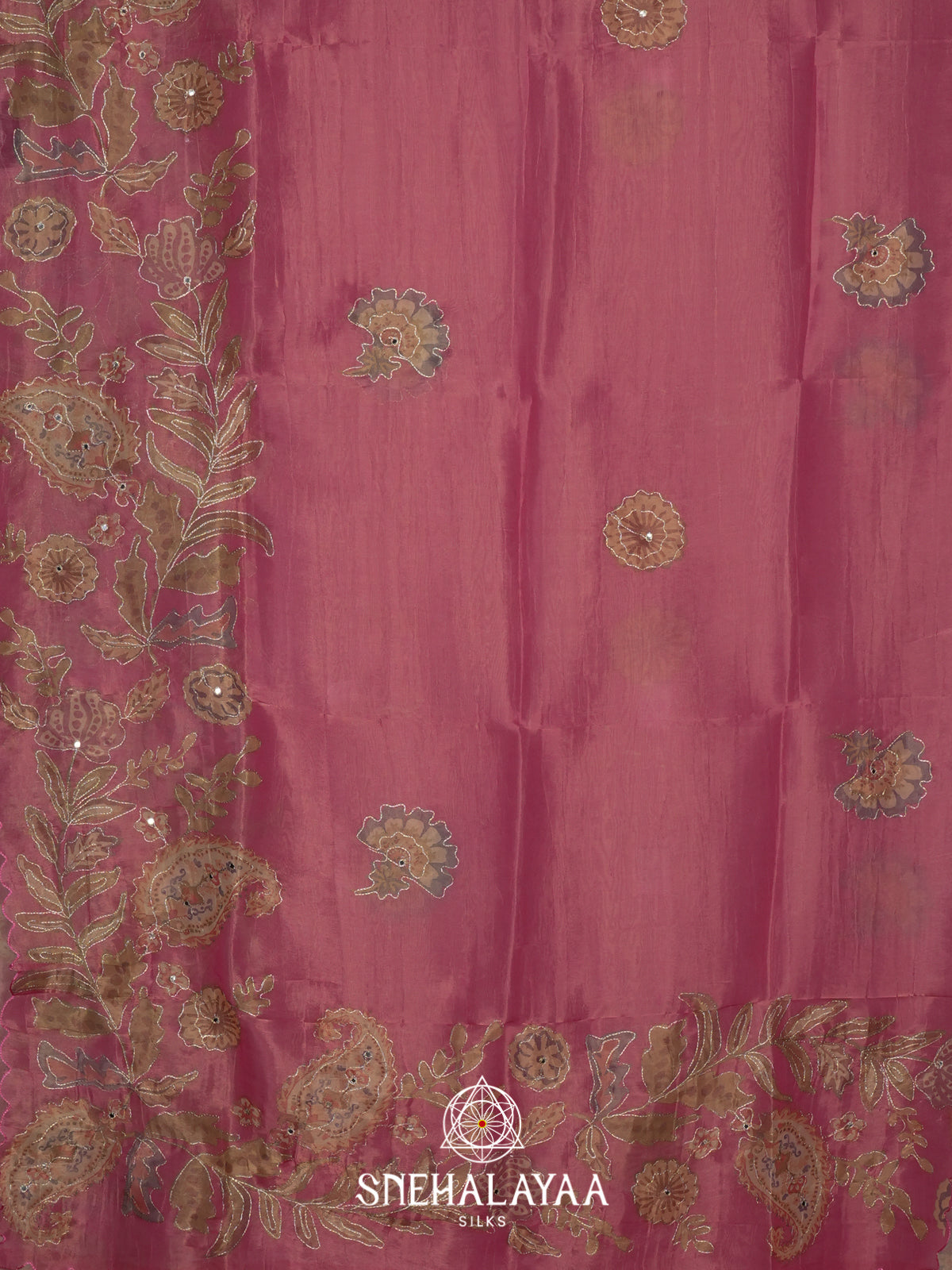 Pink Tissue Saree