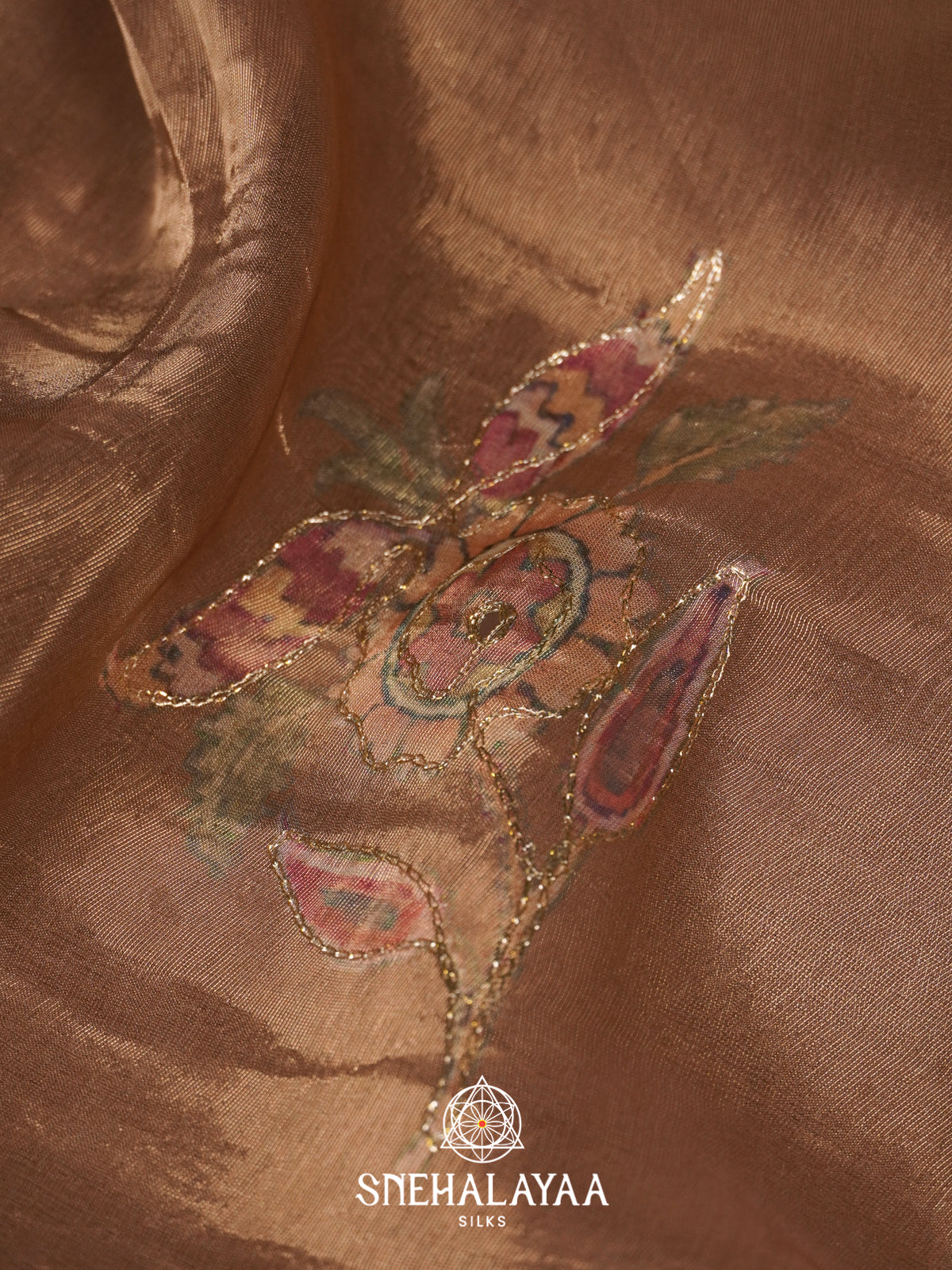 Beige Tissue Saree