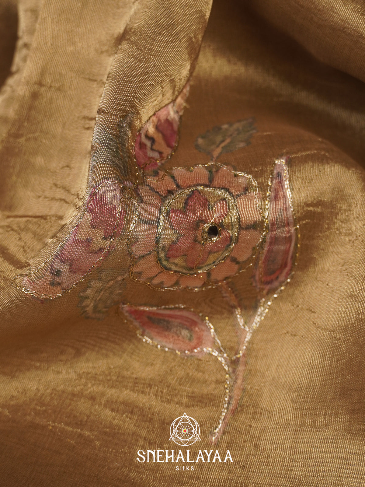 Brown Tissue Saree