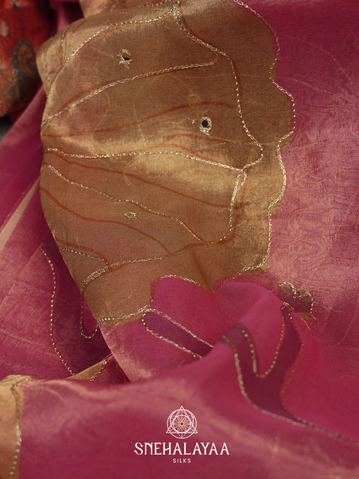 Pink Tissue Saree