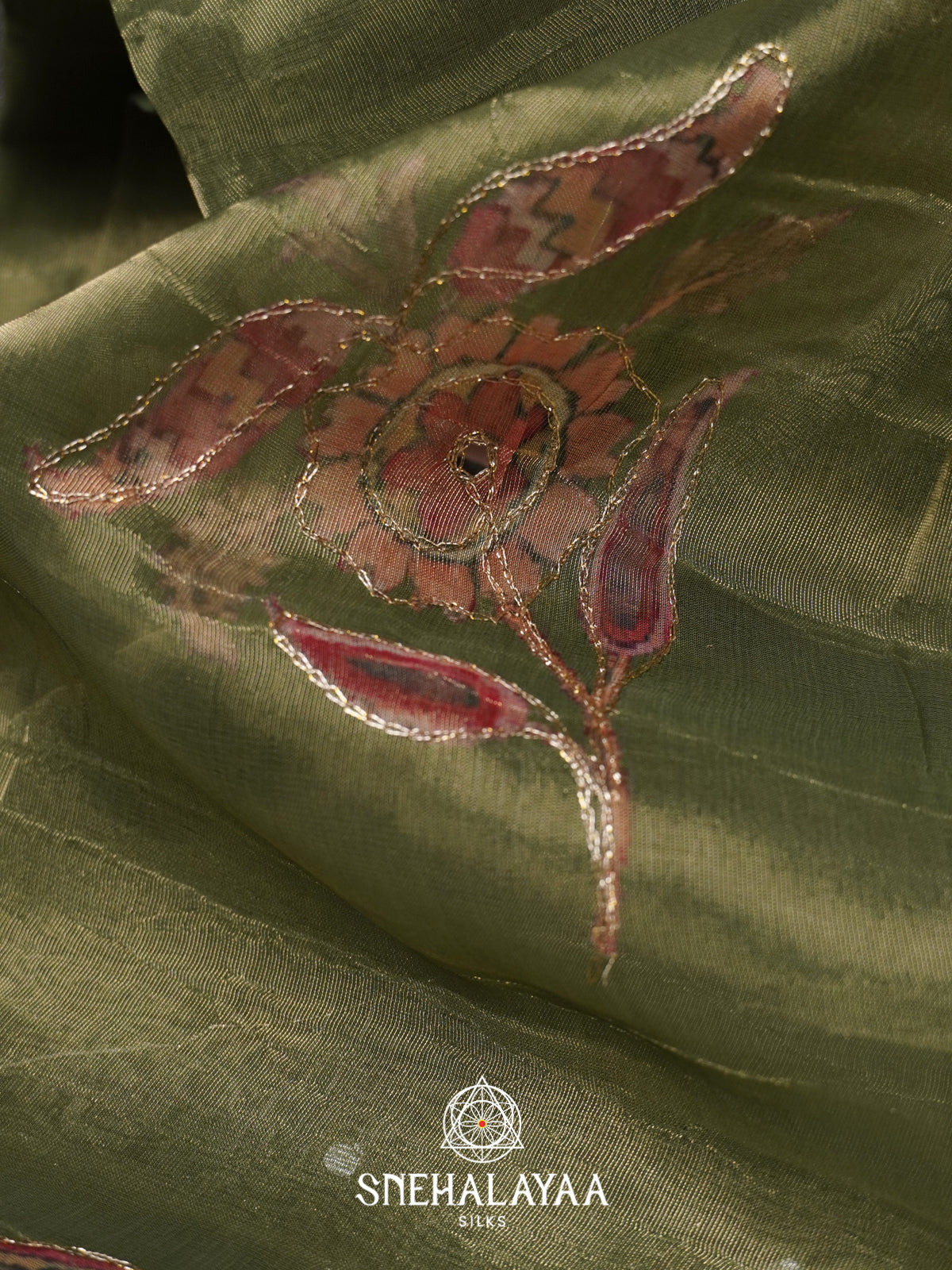 Green Tissue Saree