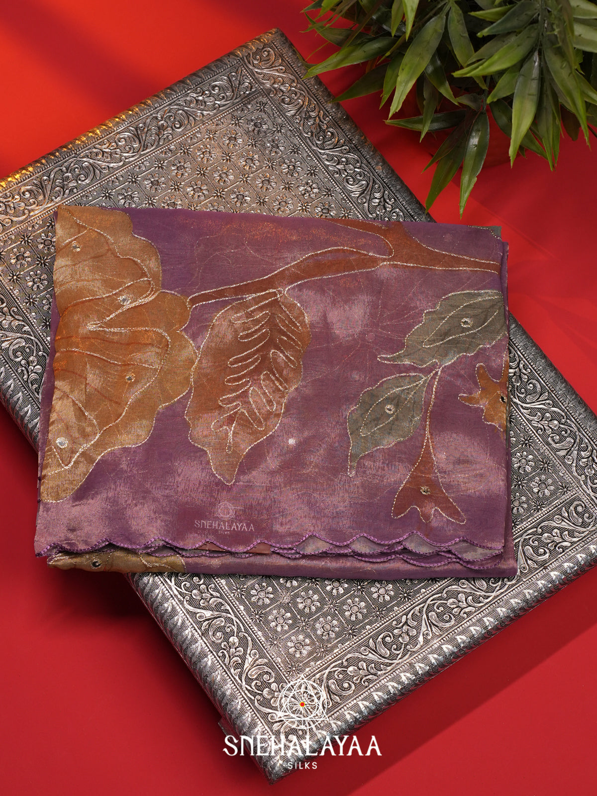 Lavender  Tissue Saree
