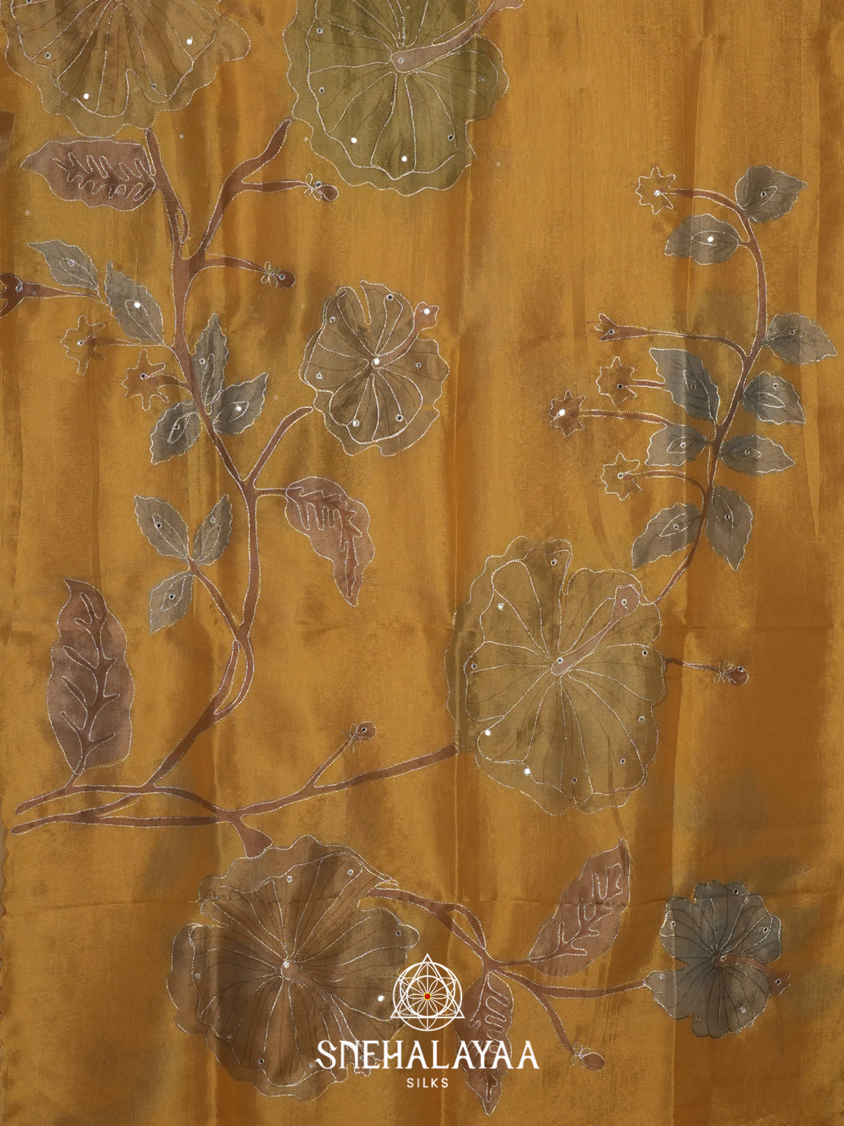 Yellow  Tissue Saree