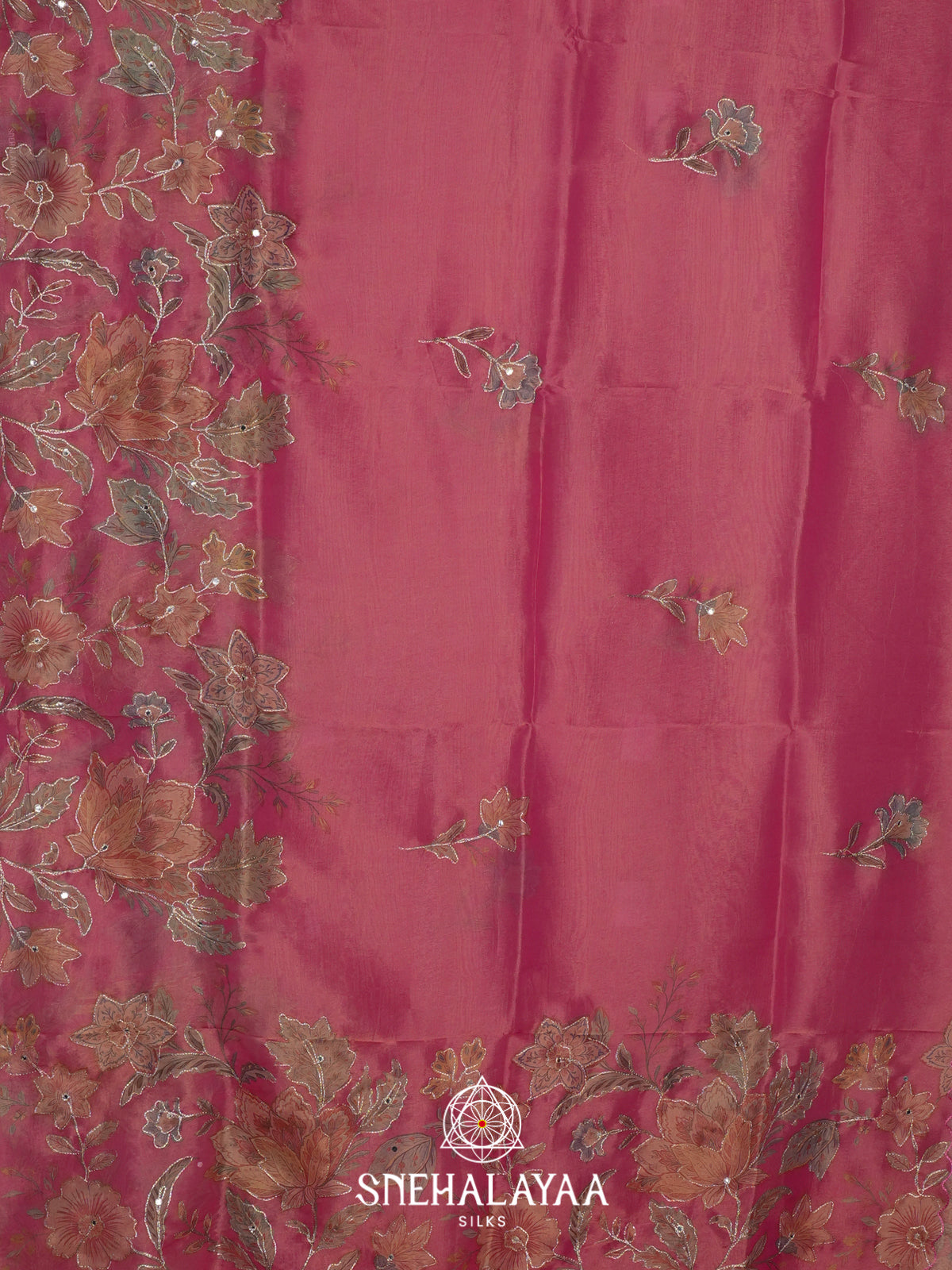 Pink Tissue Saree