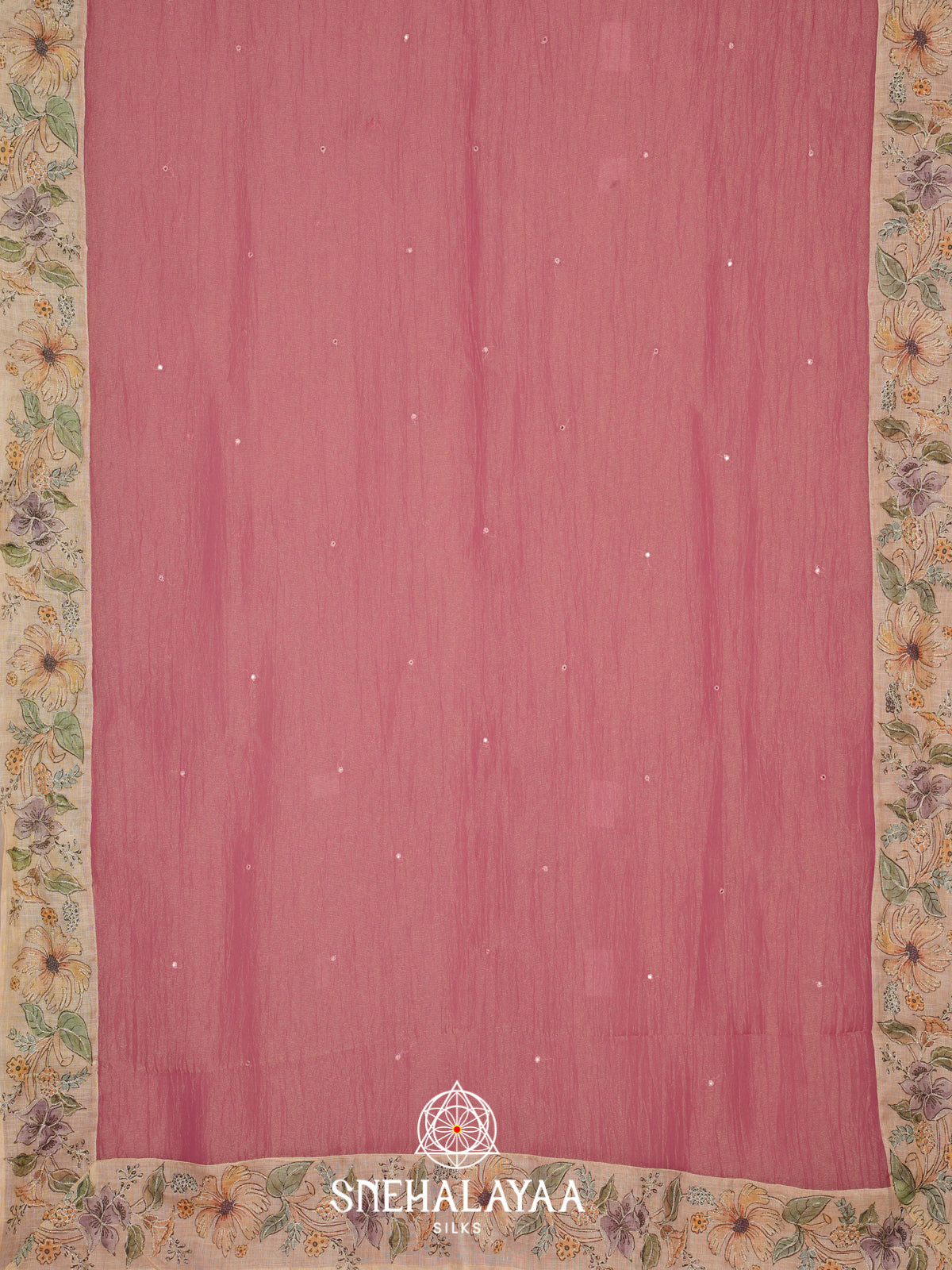 Pink  Tissue Saree