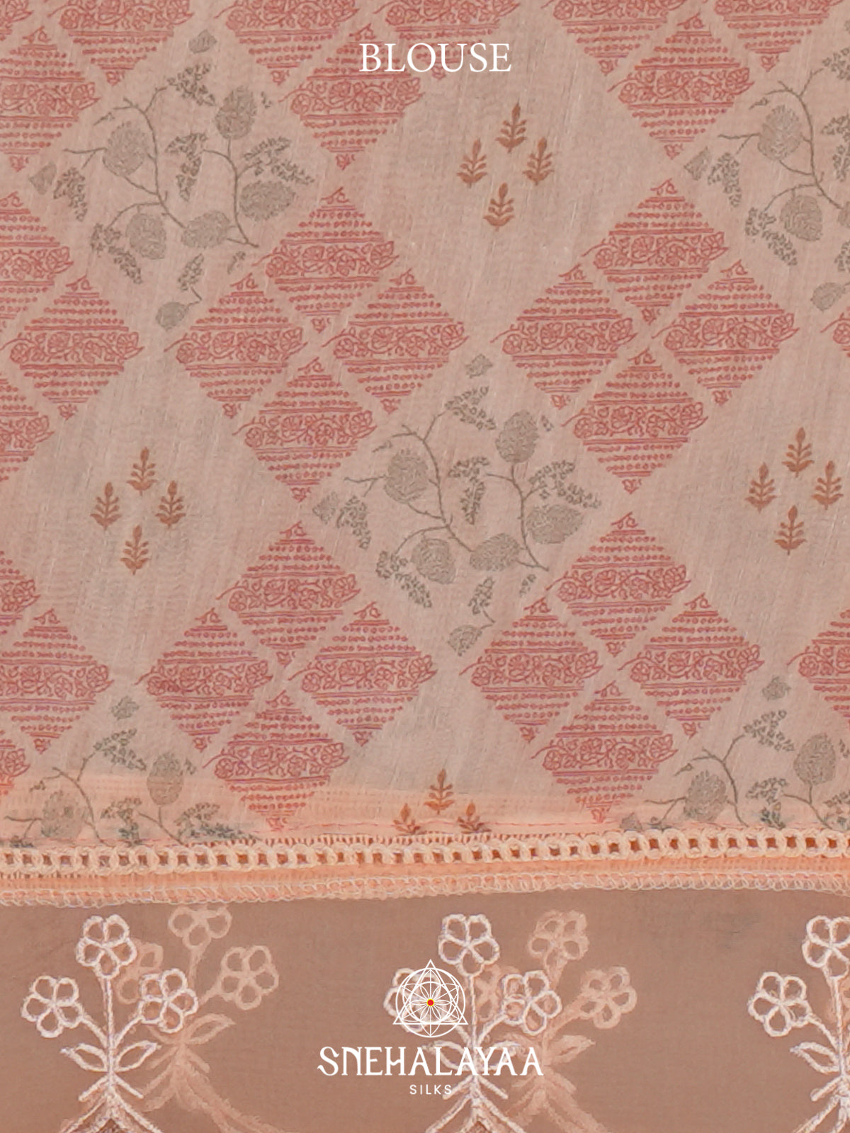 Peach Linen Saree