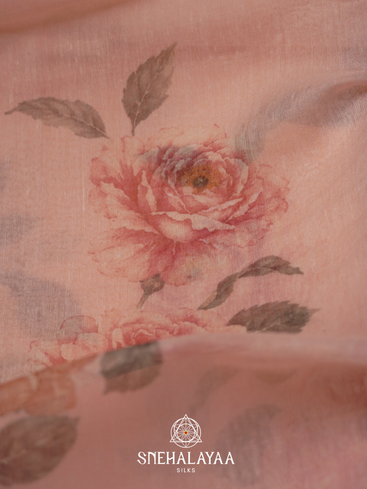 Pink Linen Saree