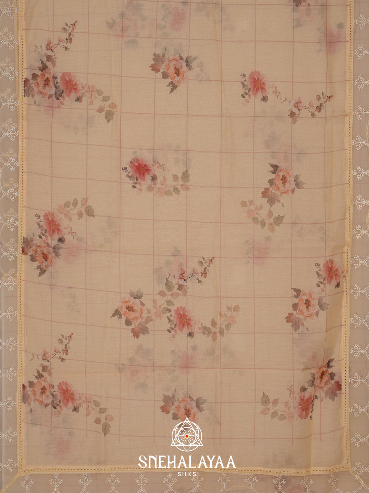 Peach Linen Saree