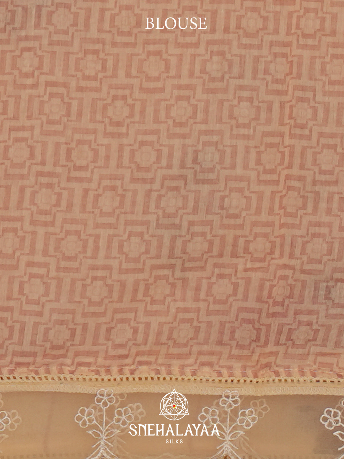 Peach Linen Saree