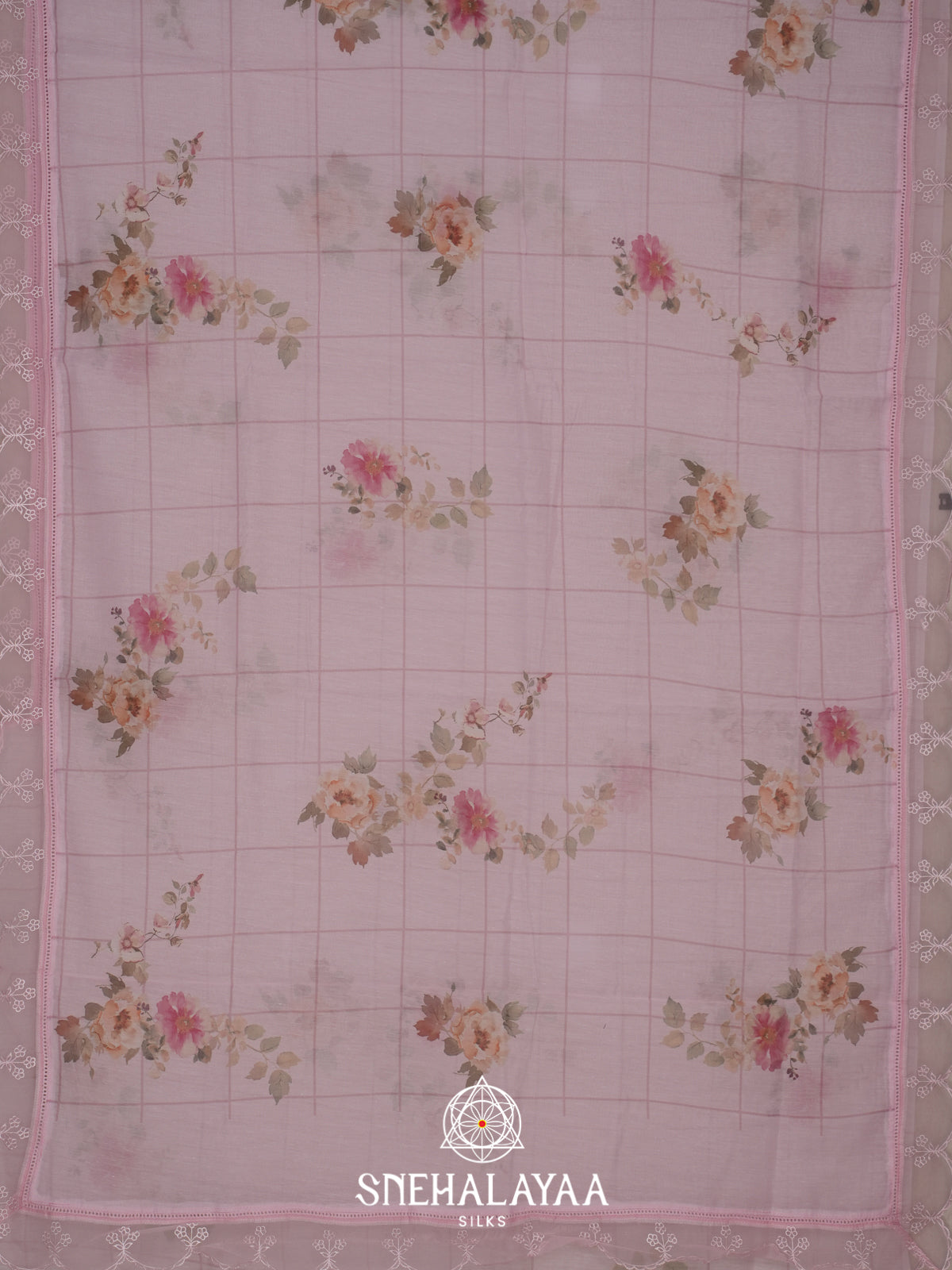 Pink Linen Saree