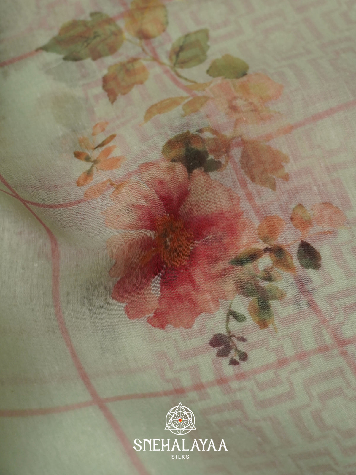 Pistachio Green  Linen Saree
