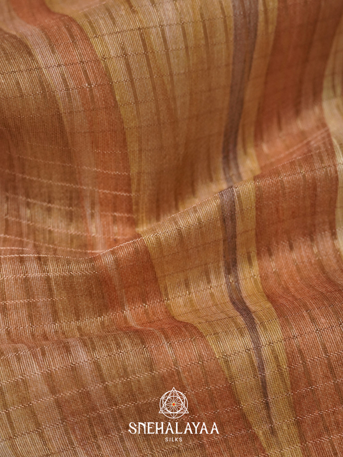 Peach Linen Saree
