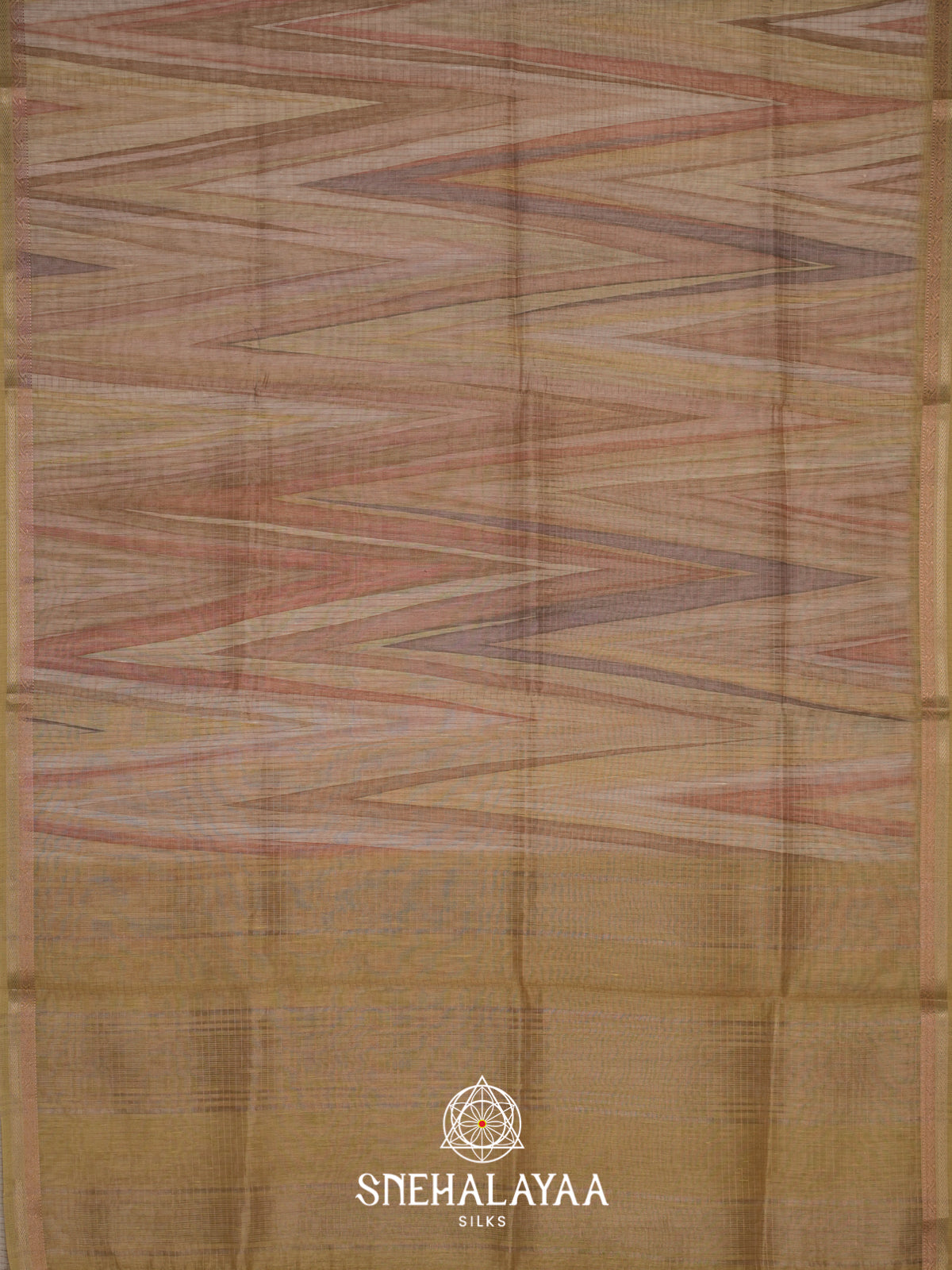 Peach Linen Saree