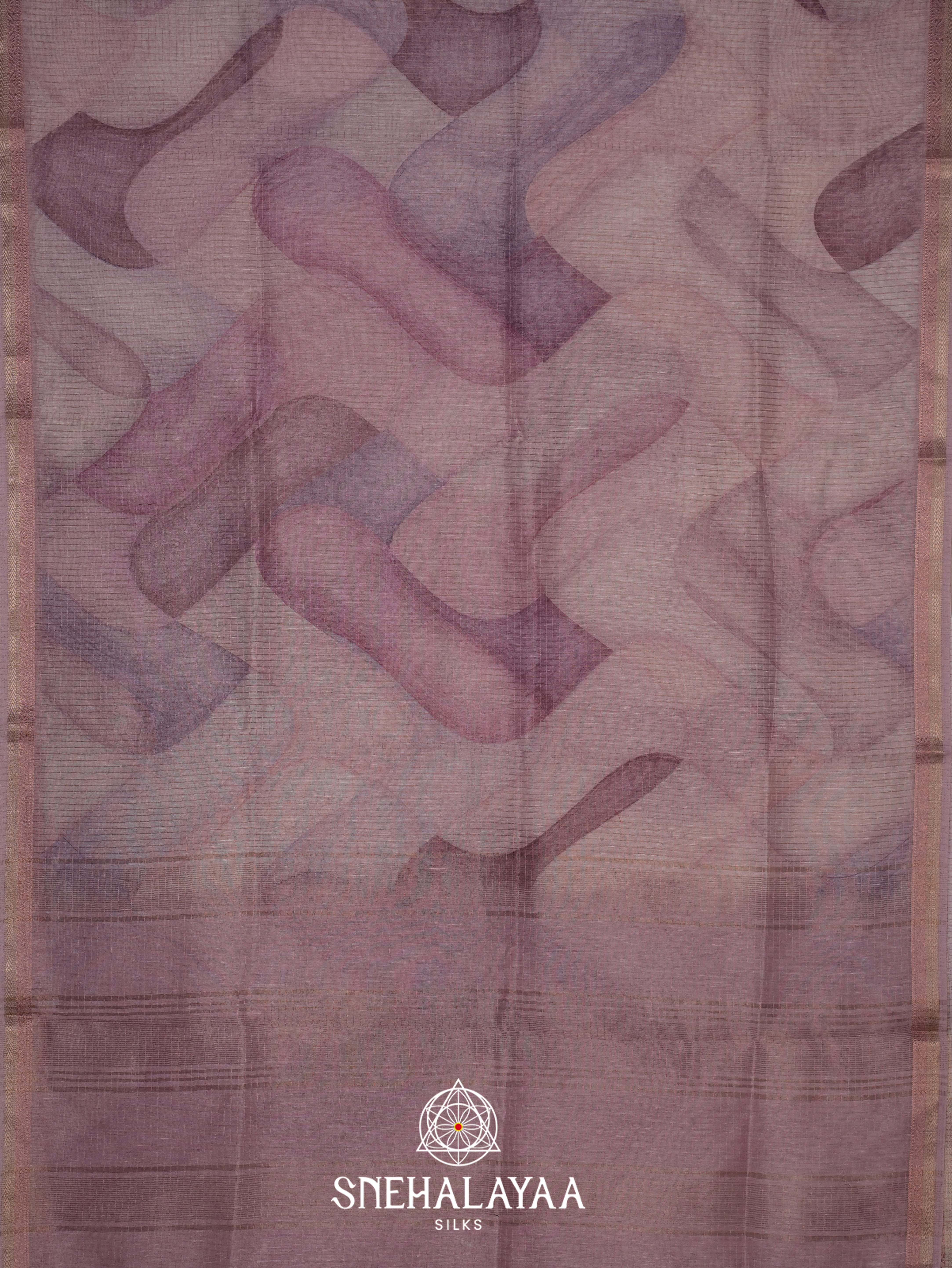 Lavender Linen Saree