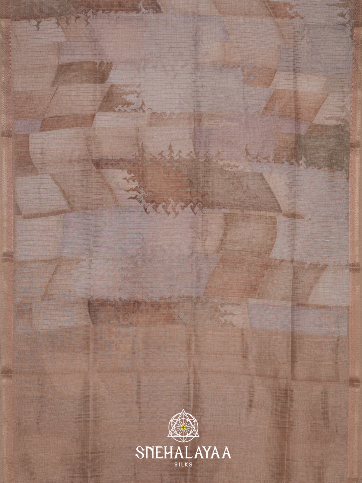 Beige Linen Saree