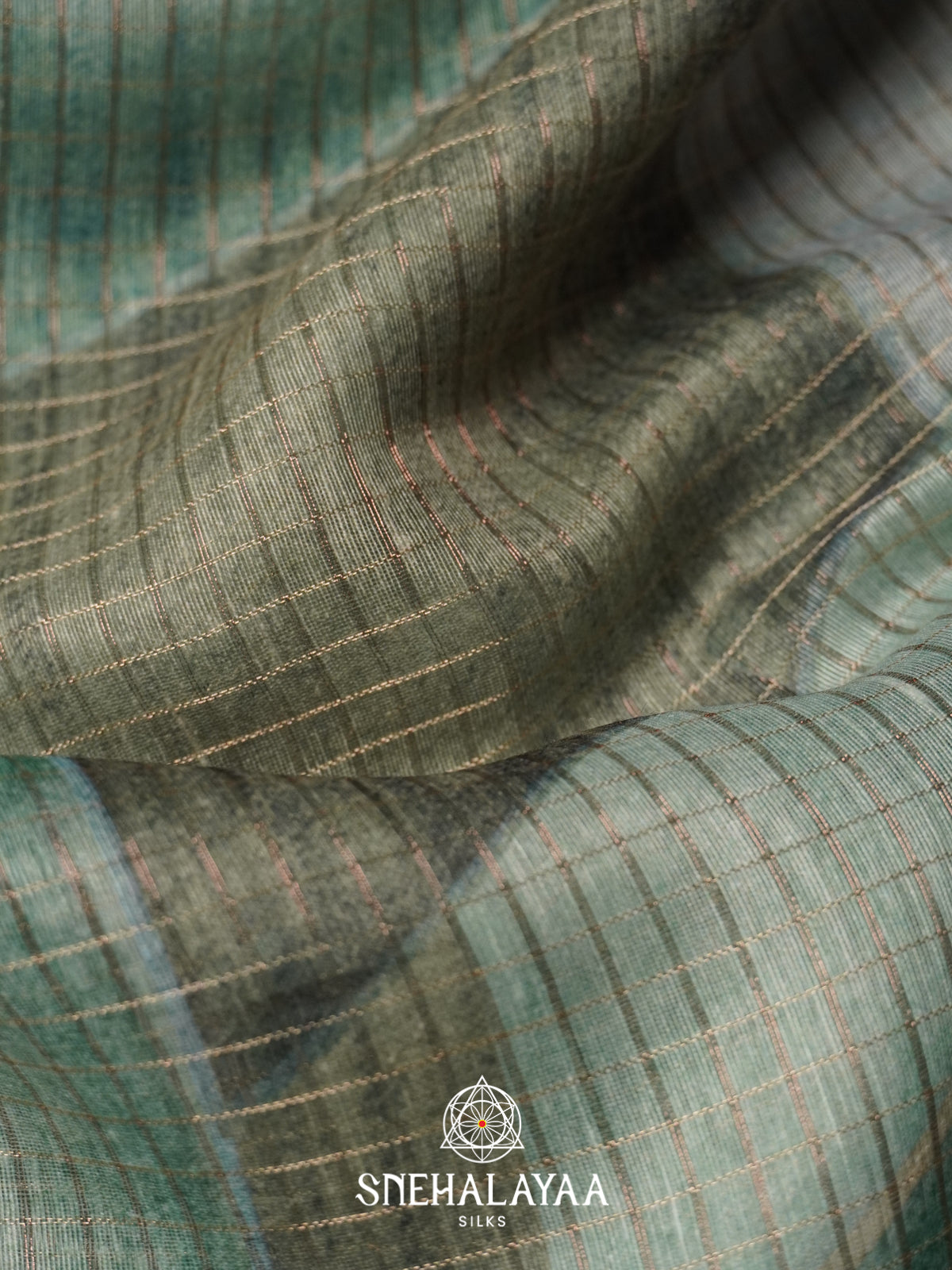 Sea Green Linen Saree