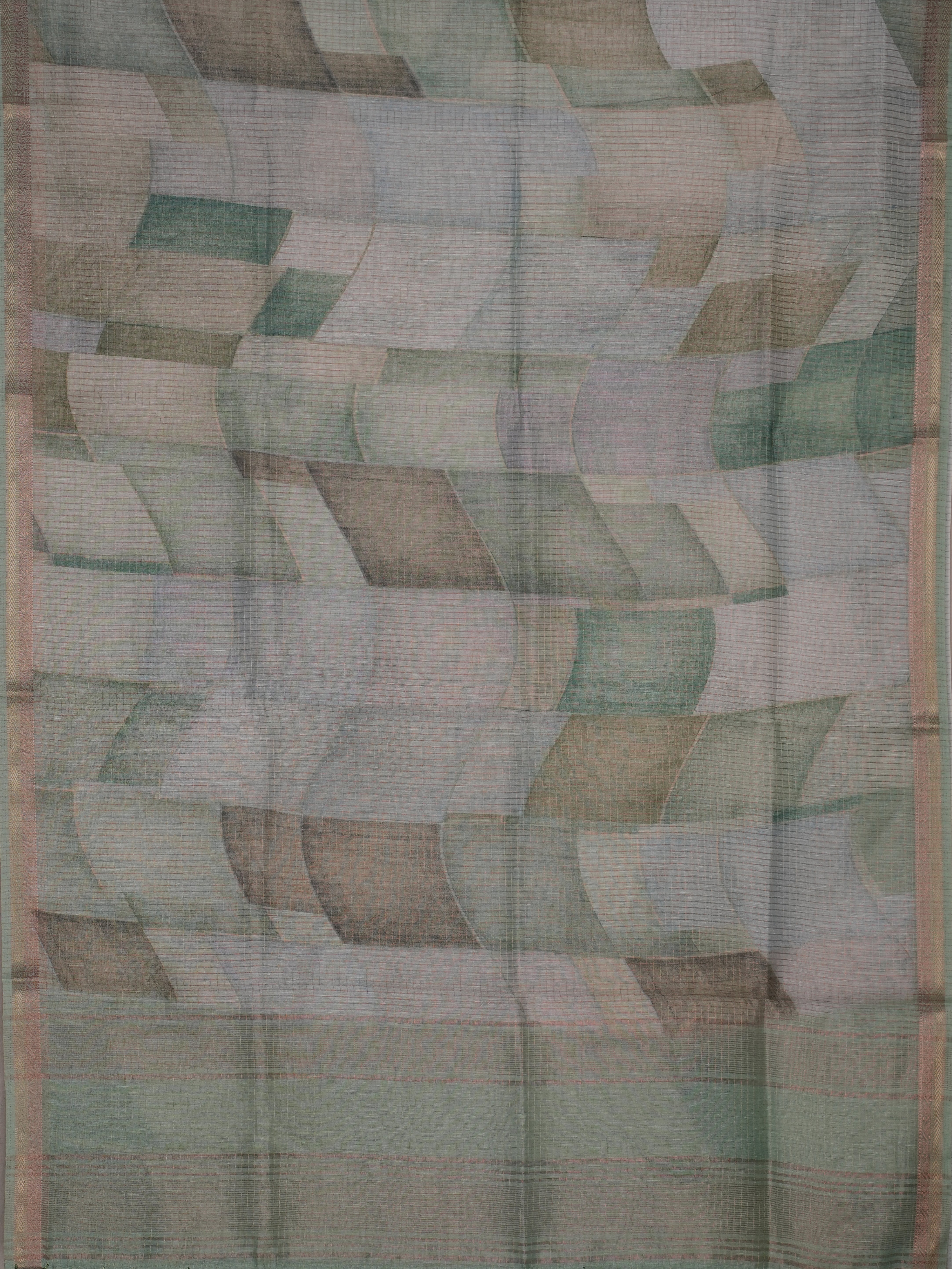 Sea Green Linen Saree