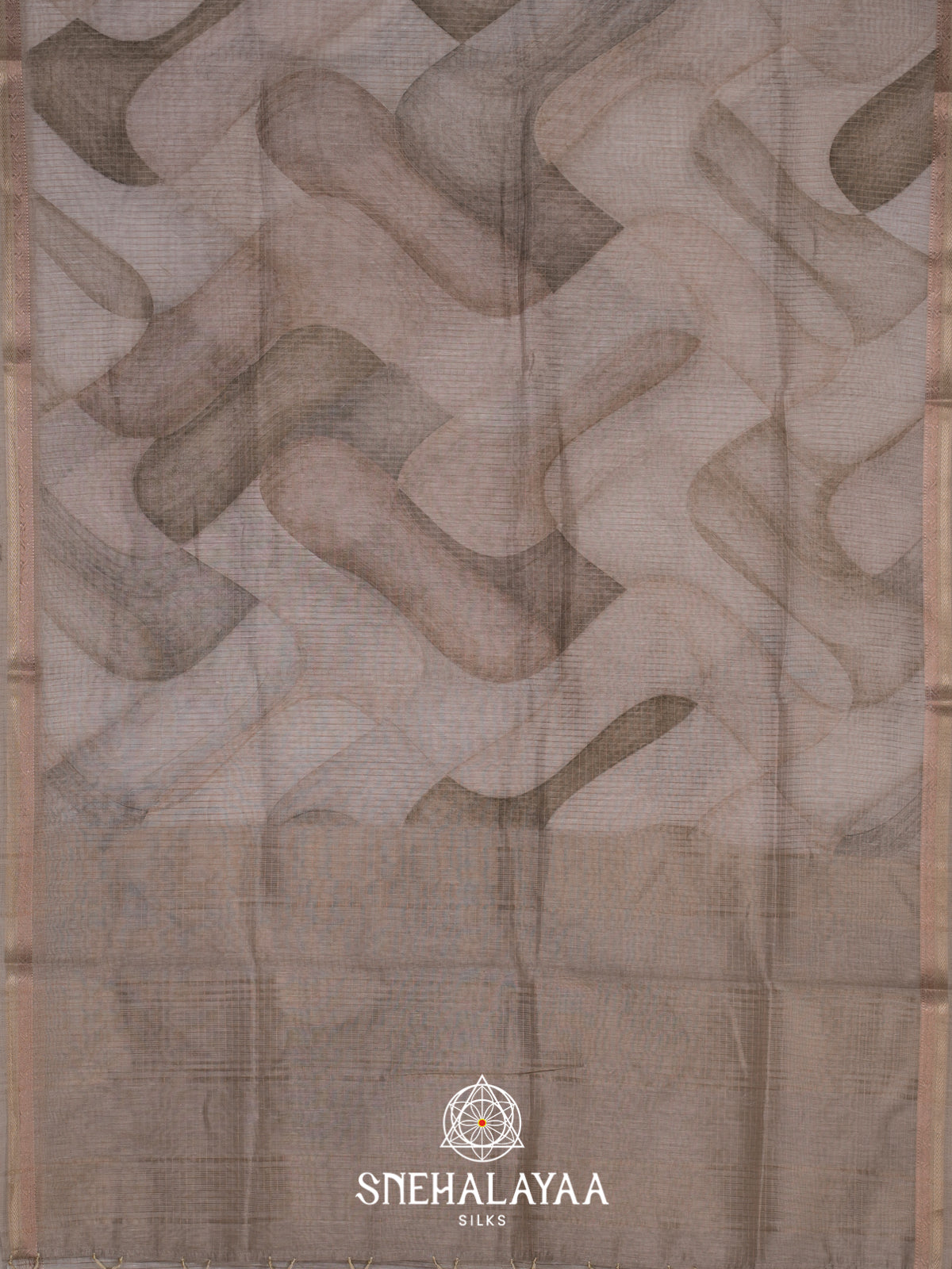 Beige Linen Saree