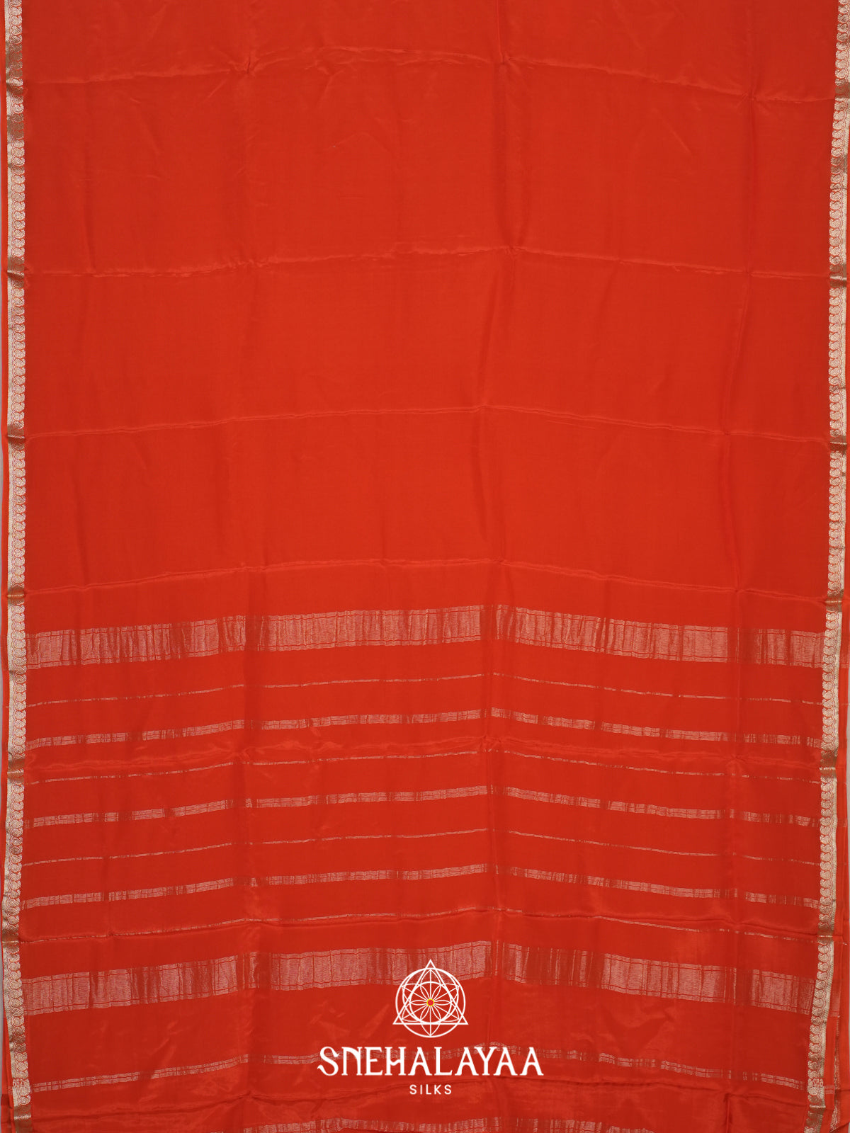 Red Mysore Silk Saree