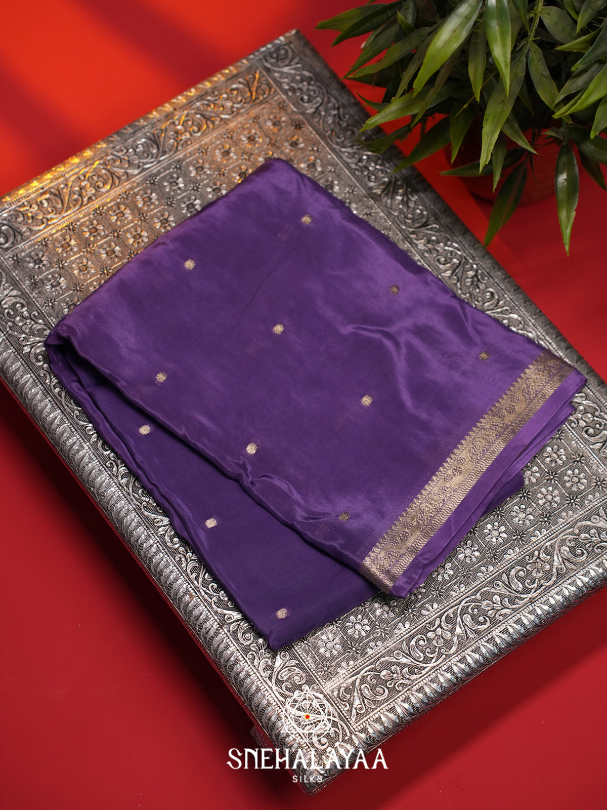 Violet Mysore Silk Saree