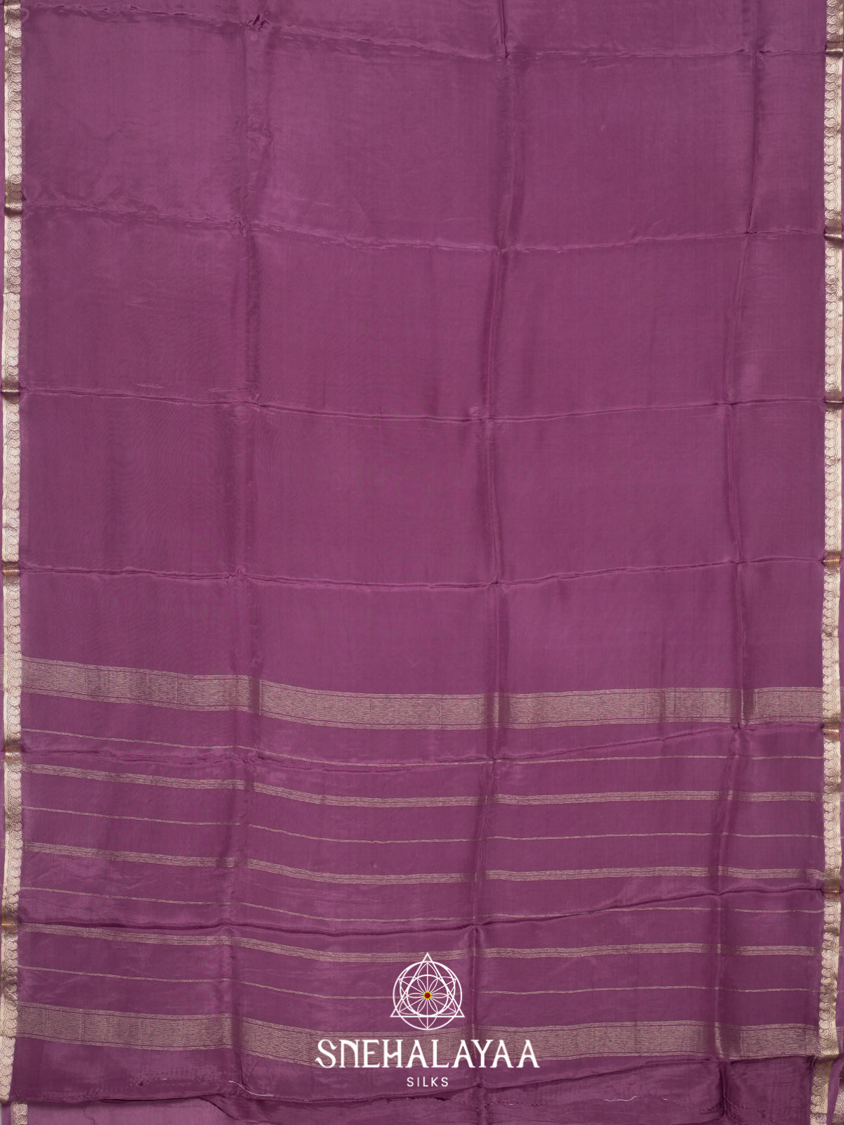 Lavender Mysore Silk Saree