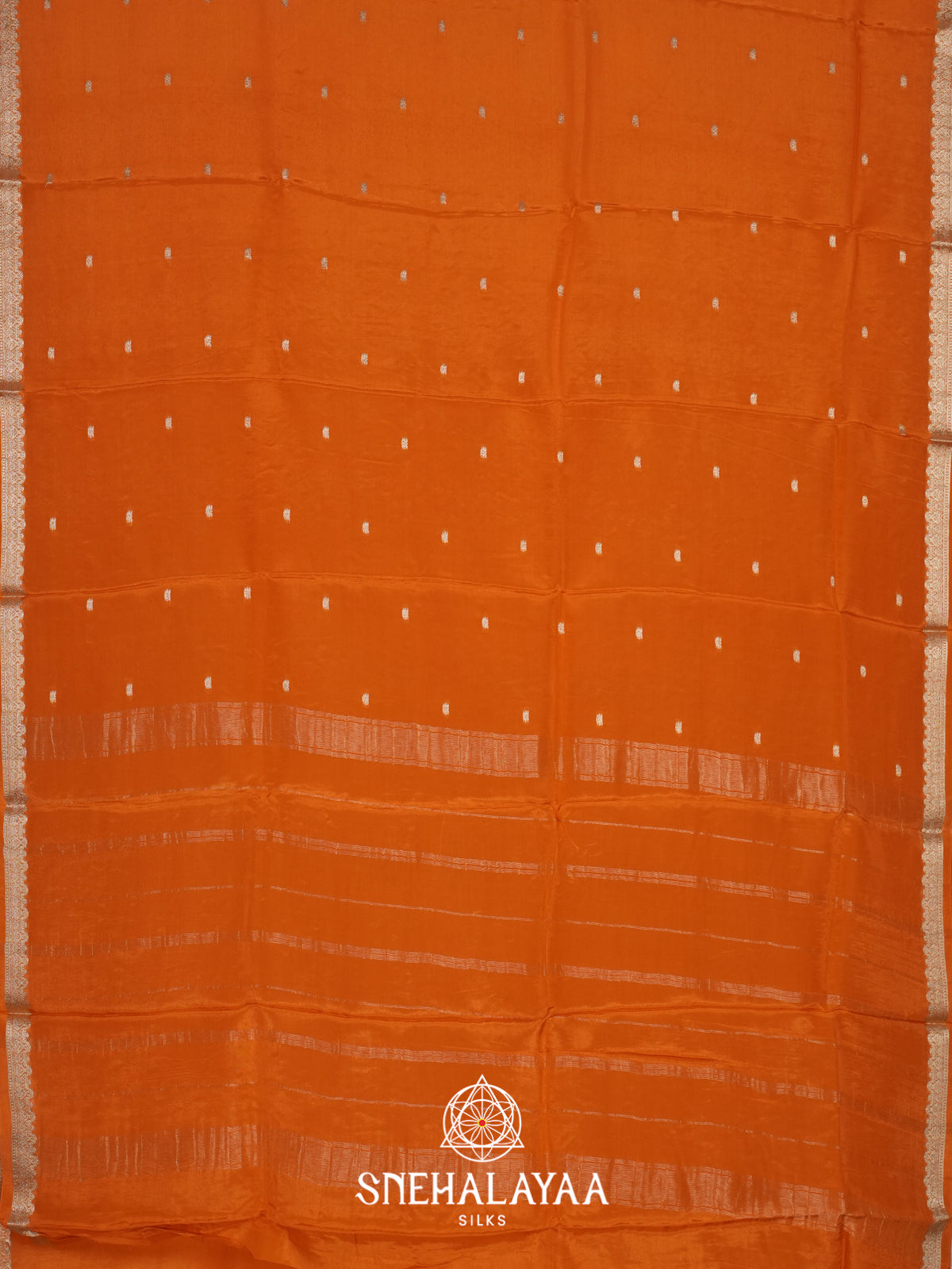 Orange  Mysore Silk Saree