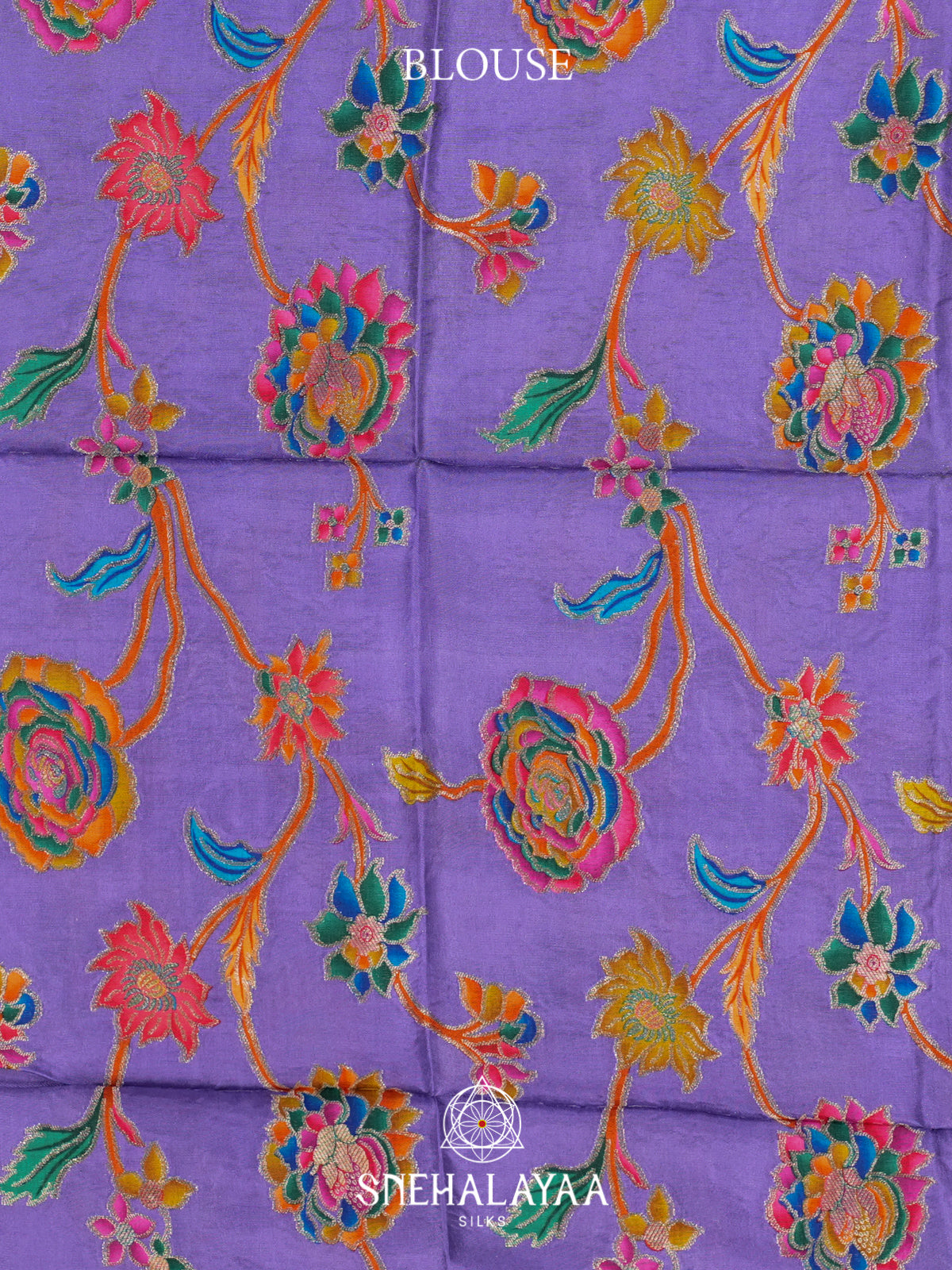 Orange  Mysore Silk Saree