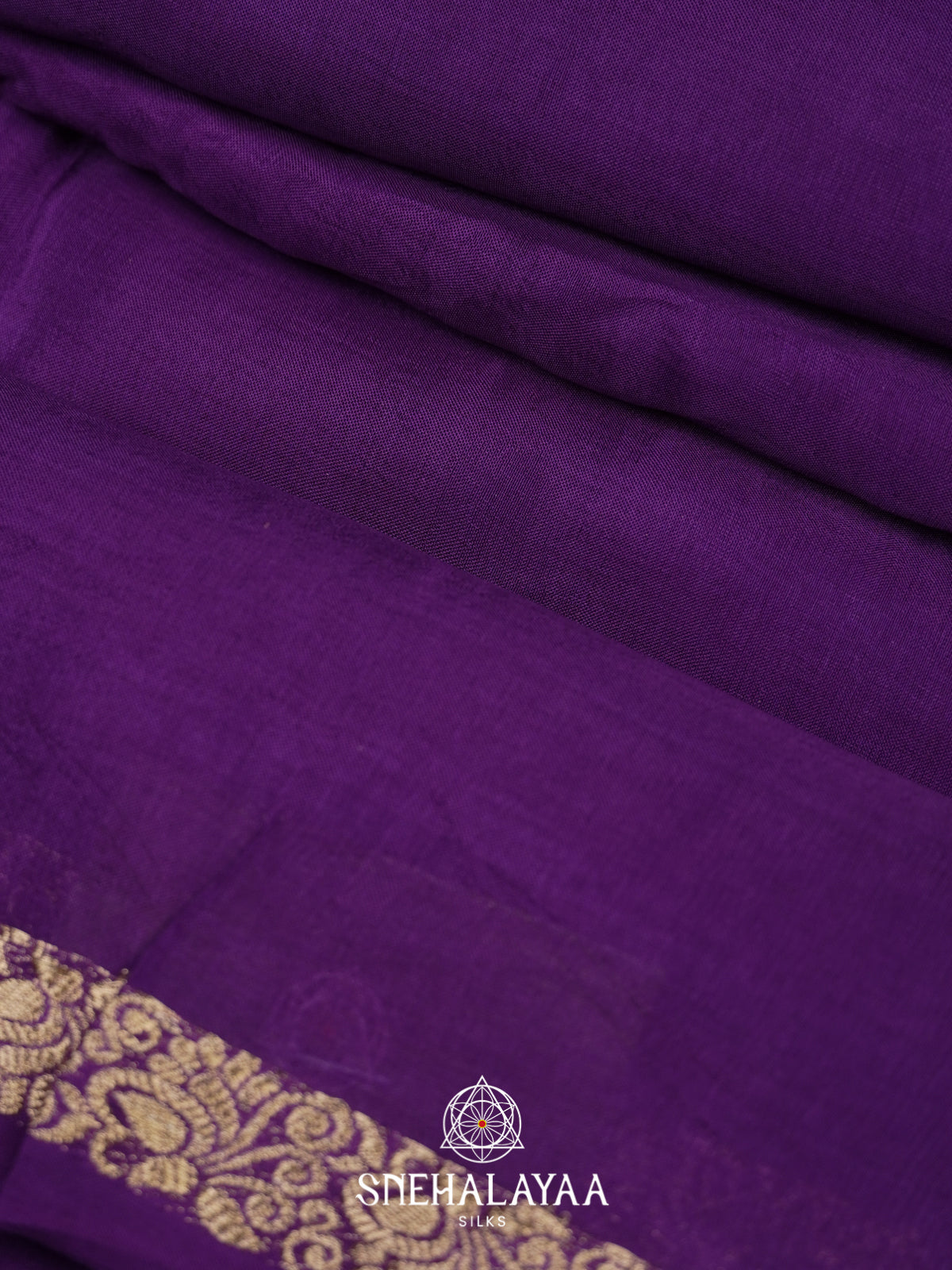 Violet Mysore Silk Saree