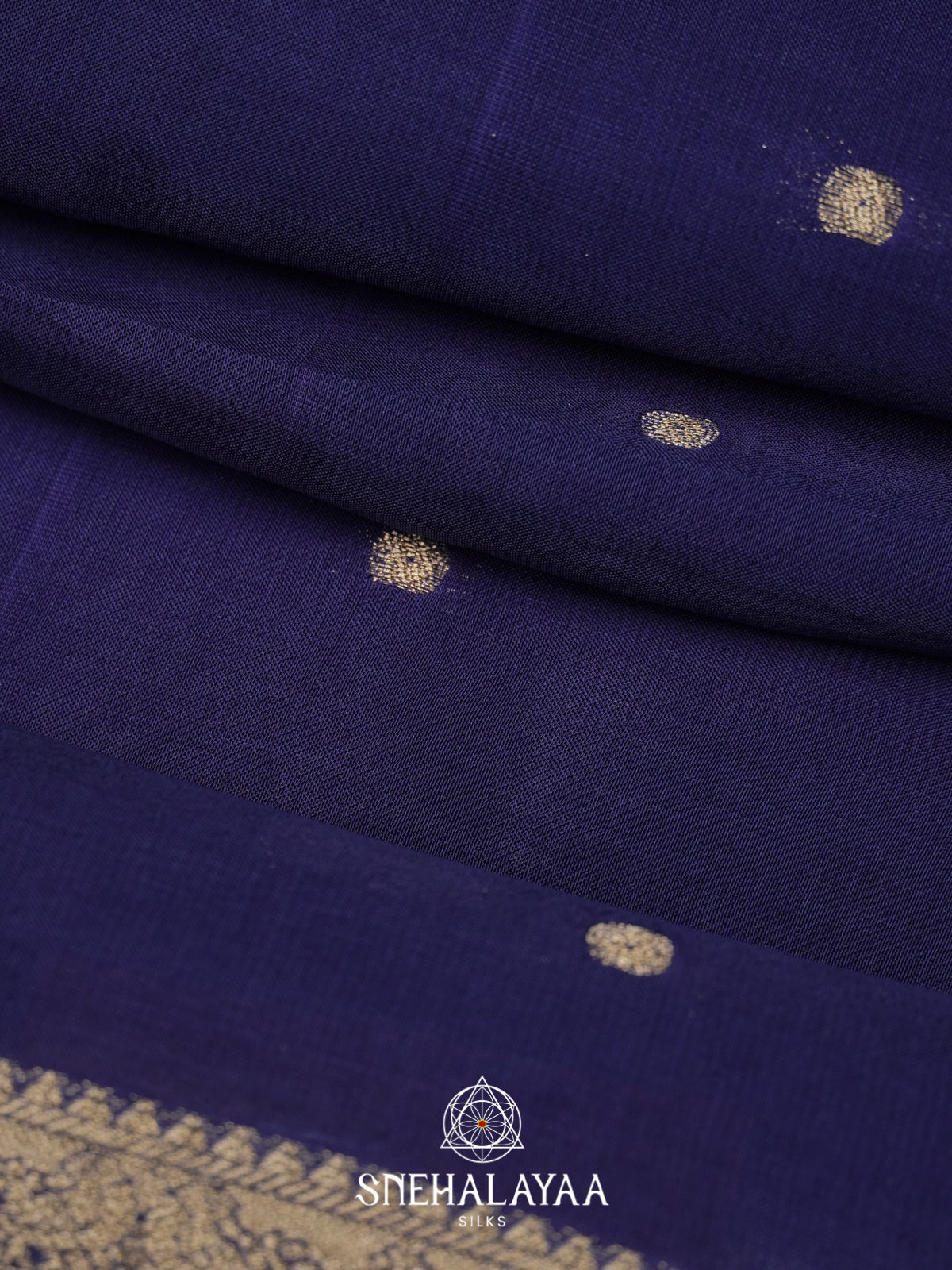 Blue Mysore Silk Saree