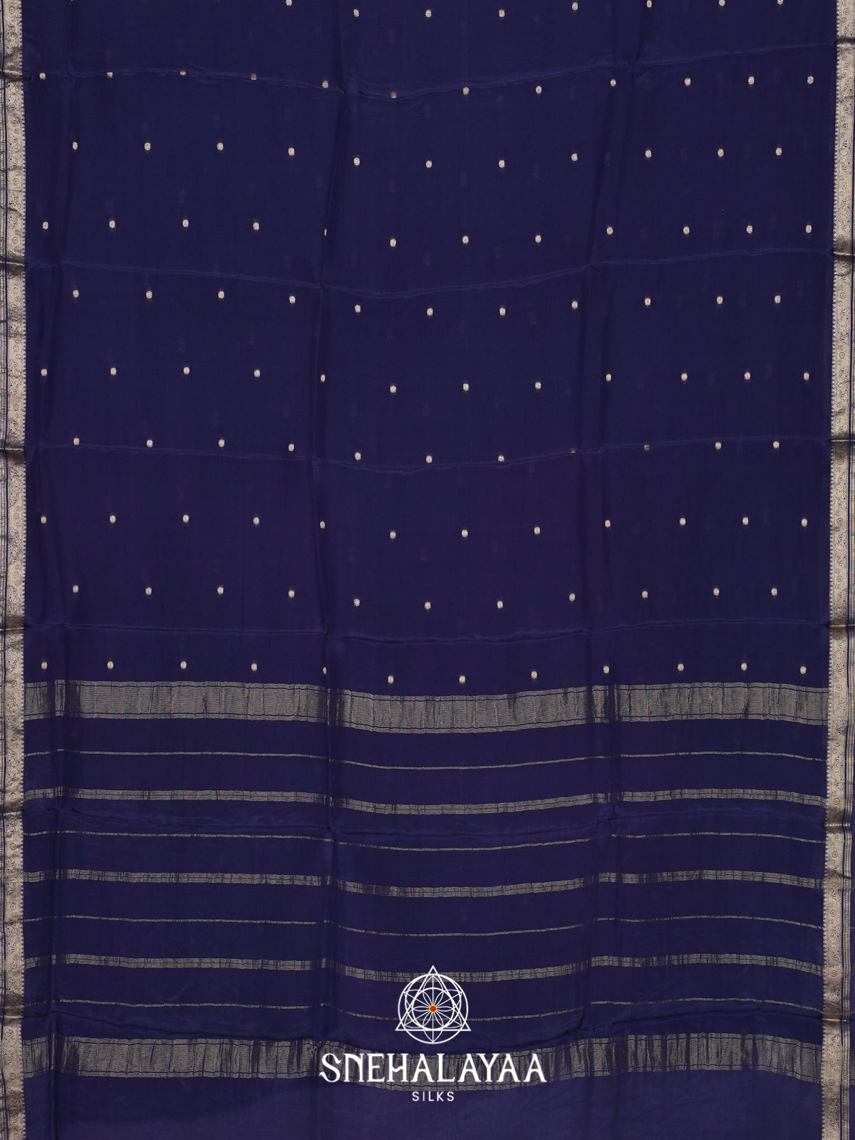Blue Mysore Silk Saree