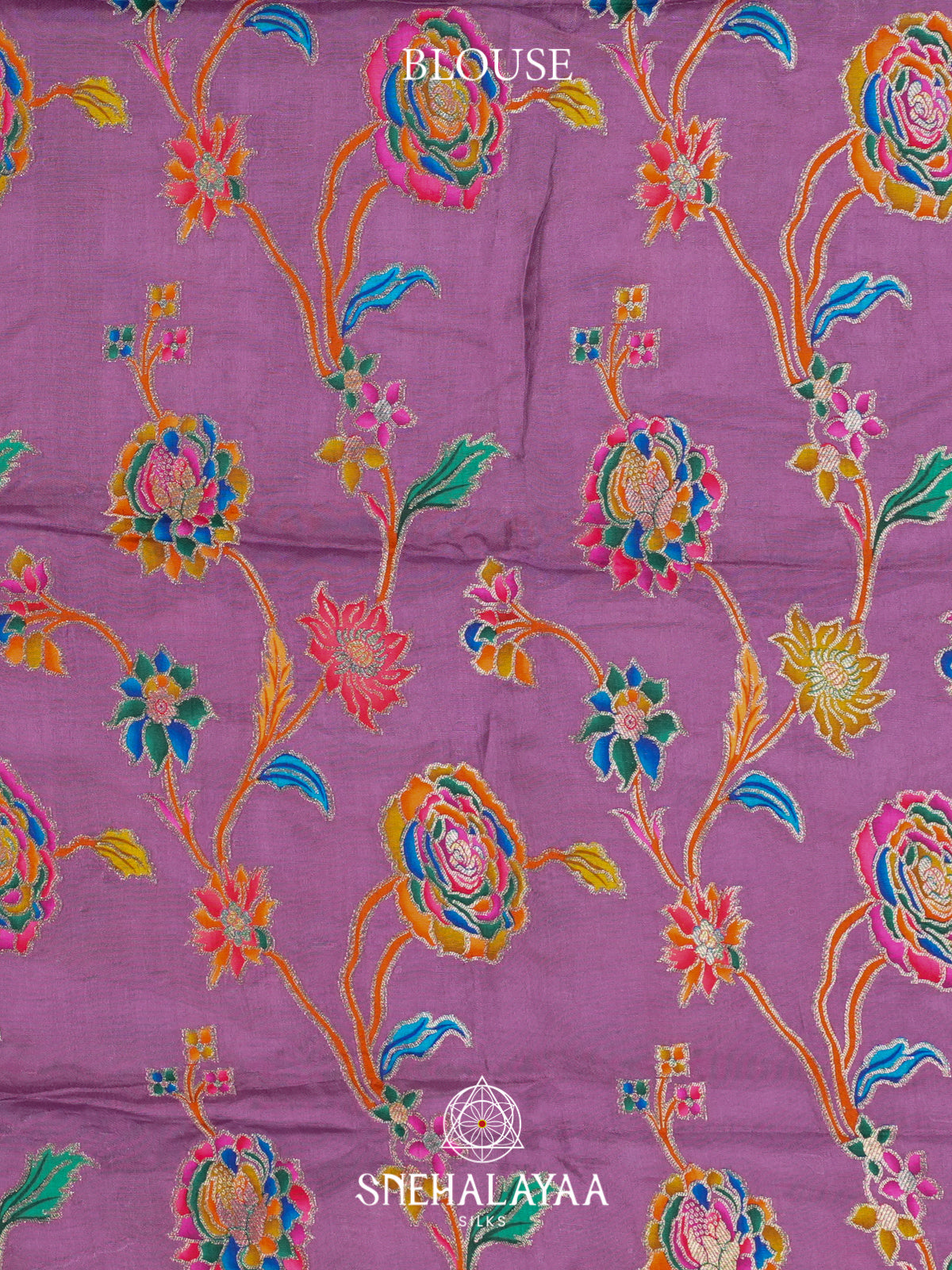 Peacock Blue Mysore Silk Saree