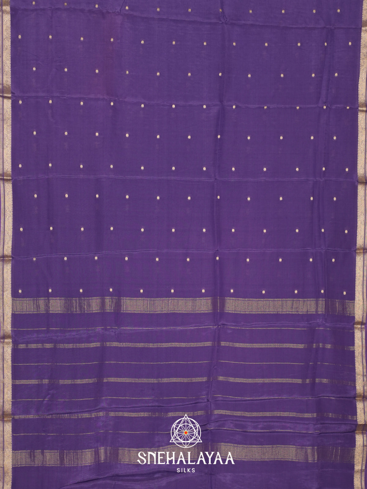 Blue Mysore Silk Saree