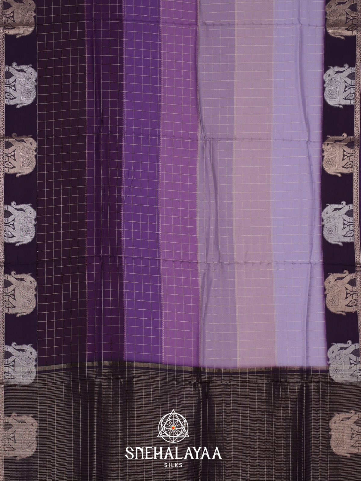 Purple Mysore Silk Saree