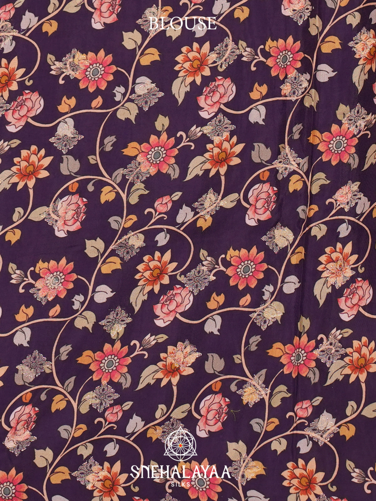 Purple Mysore Silk Saree