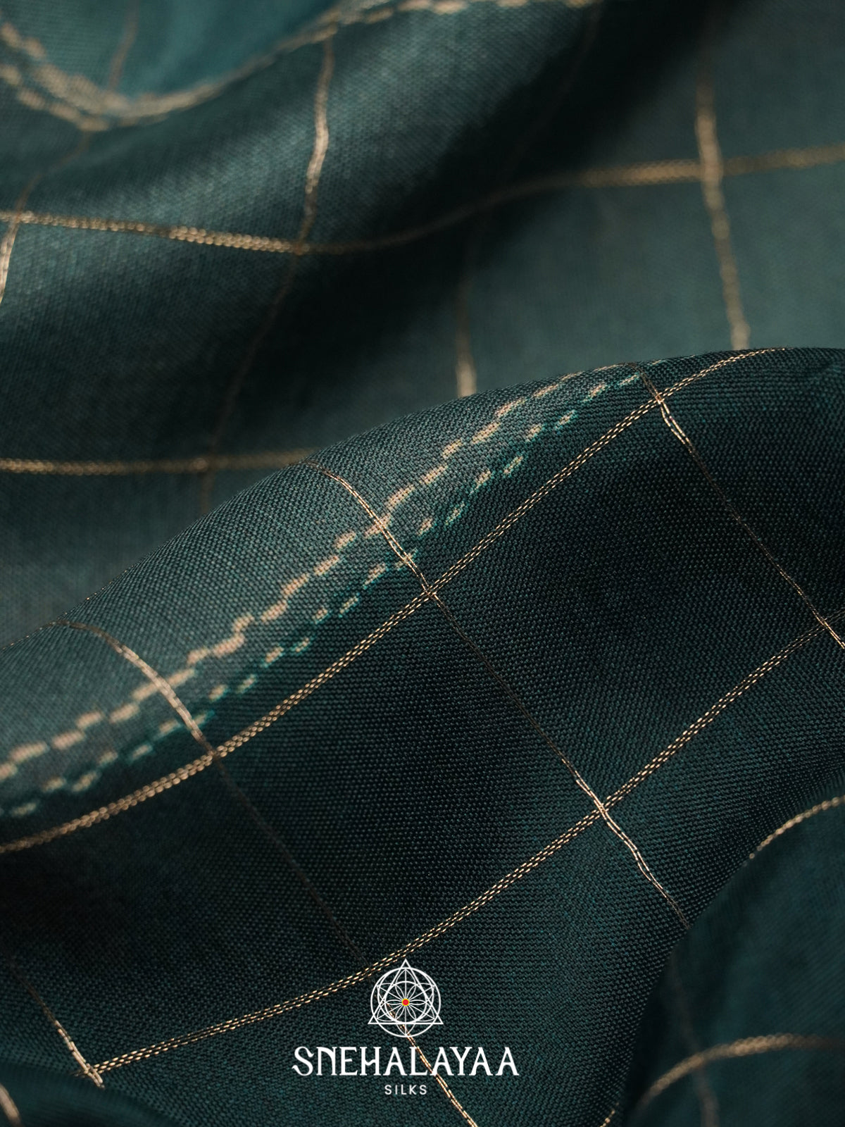 Teal Green Mysore Silk Saree