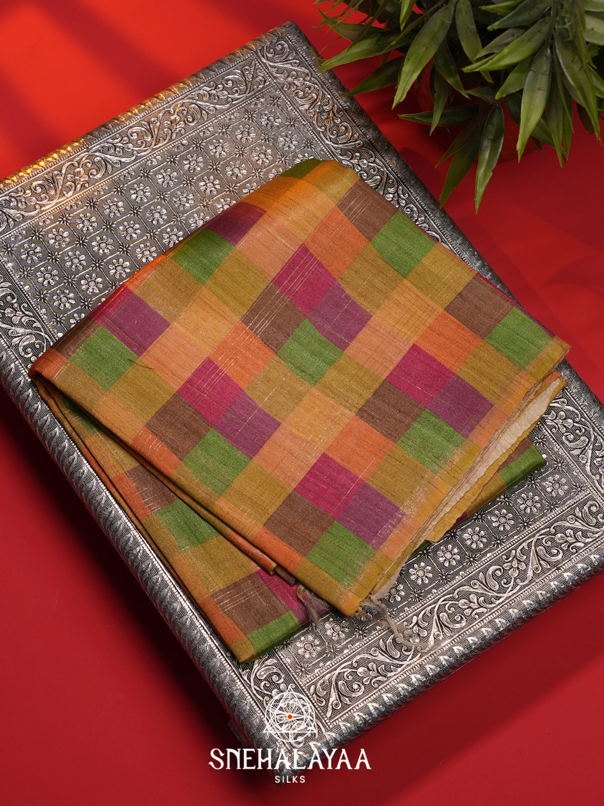 MultiColour Tussar Saree