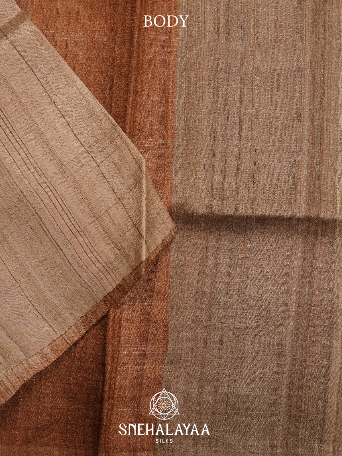 Brown Tussar Saree