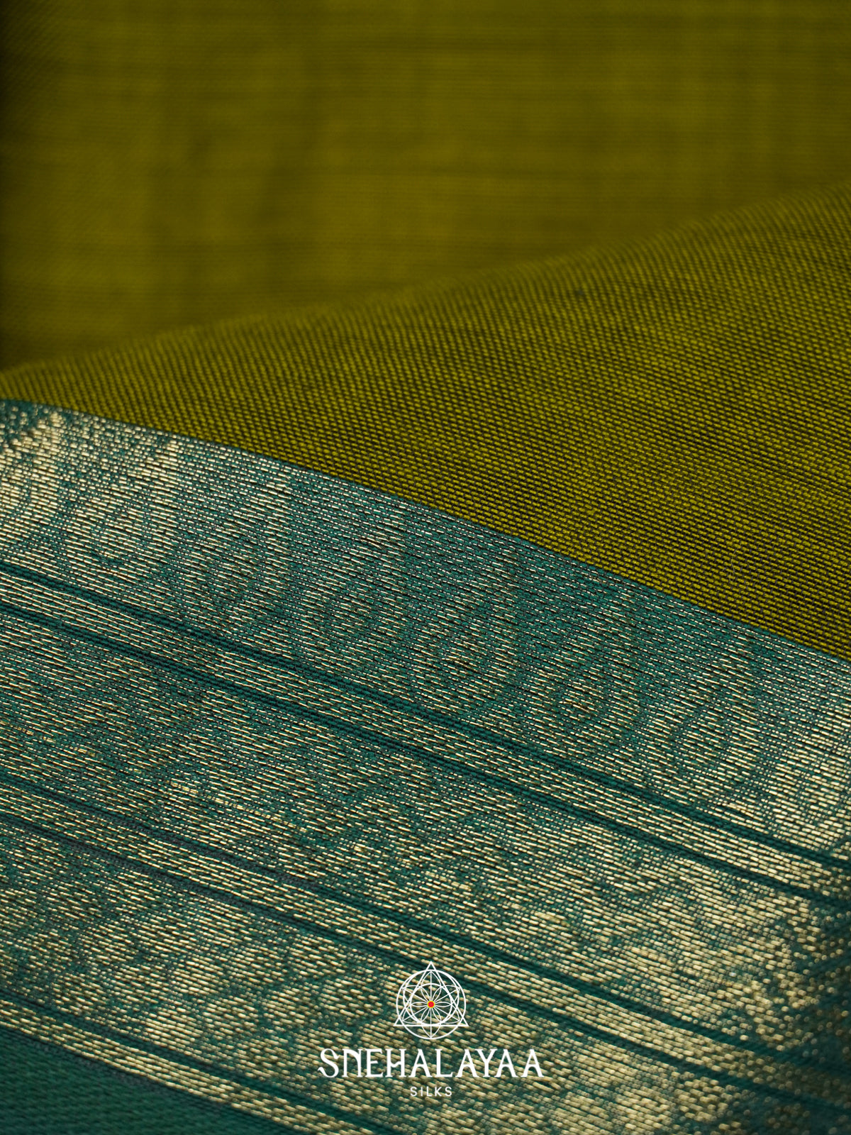 Olive Green Bengal Silk Cotton Saree