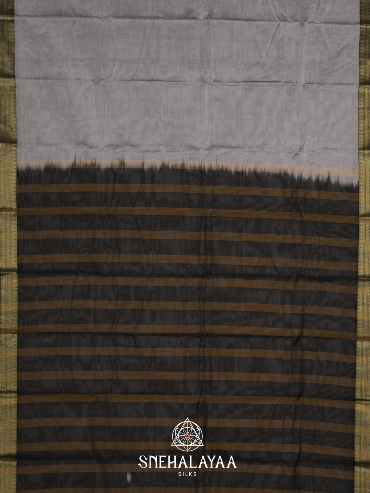 Grey Bengal Silk Cotton Saree