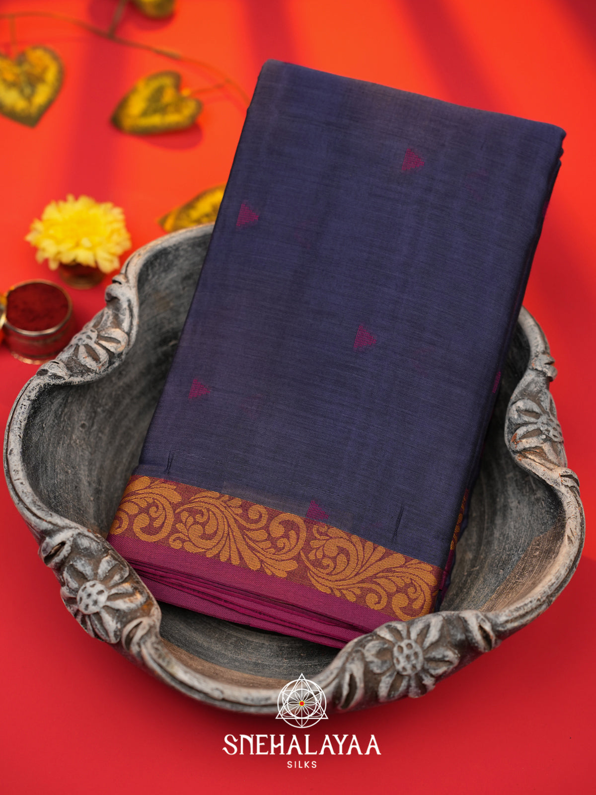 Blue Bengal Silk Cotton Saree