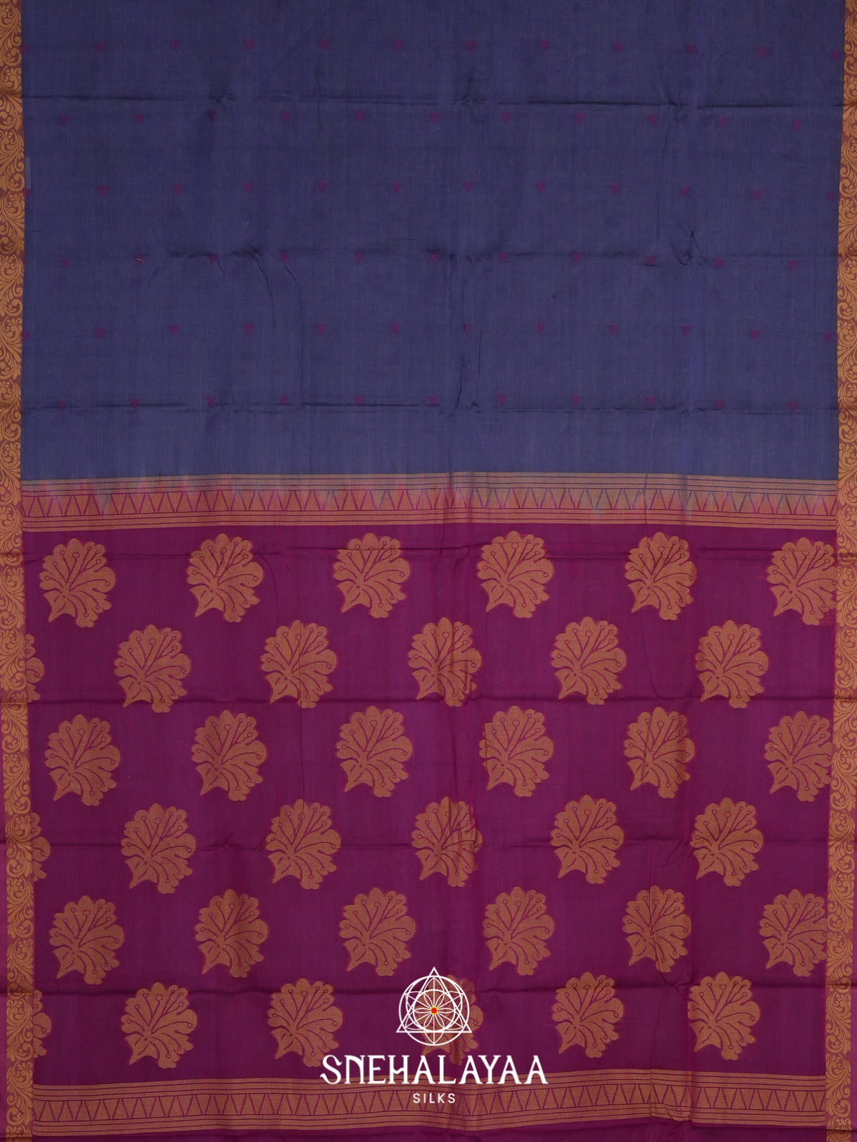 Blue Bengal Silk Cotton Saree