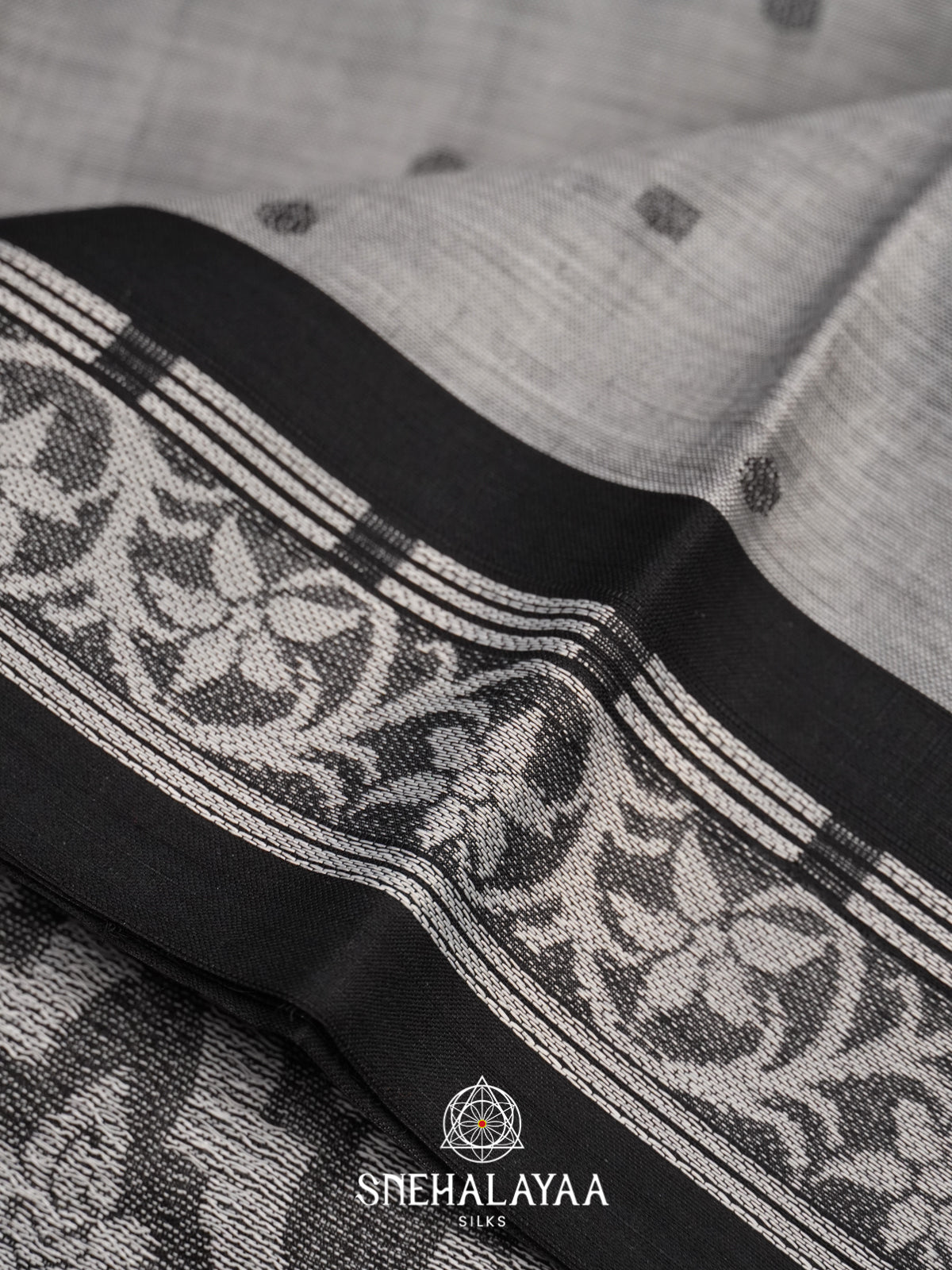 Grey Bengal Silk Cotton Saree