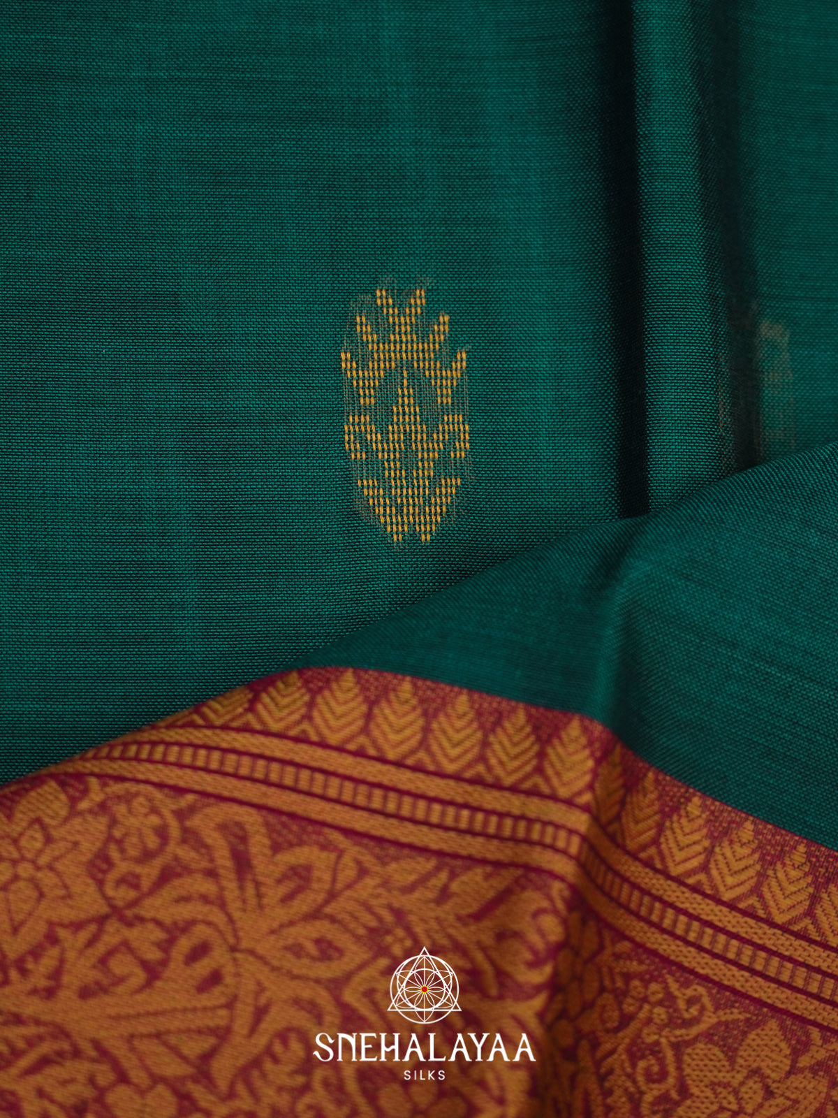 Bottle Green Bengal Silk Cotton Saree