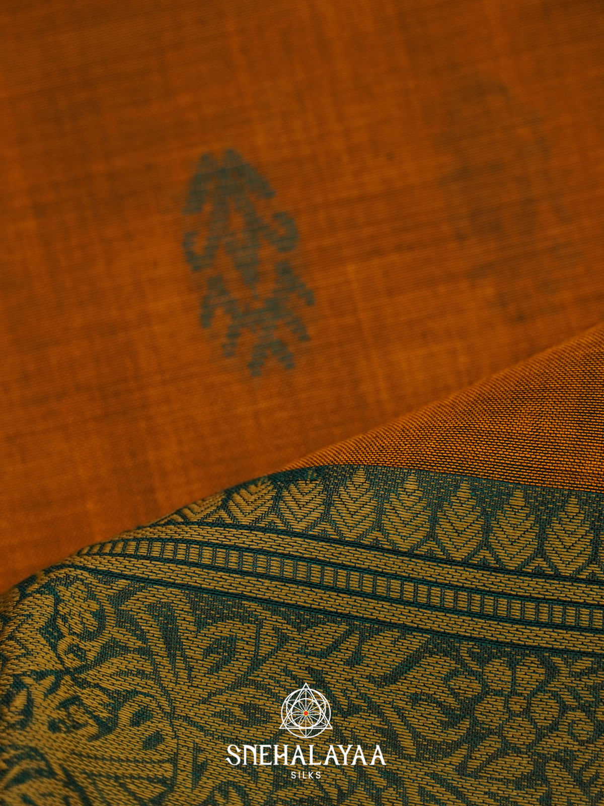 Orange Bengal Silk Cotton Saree