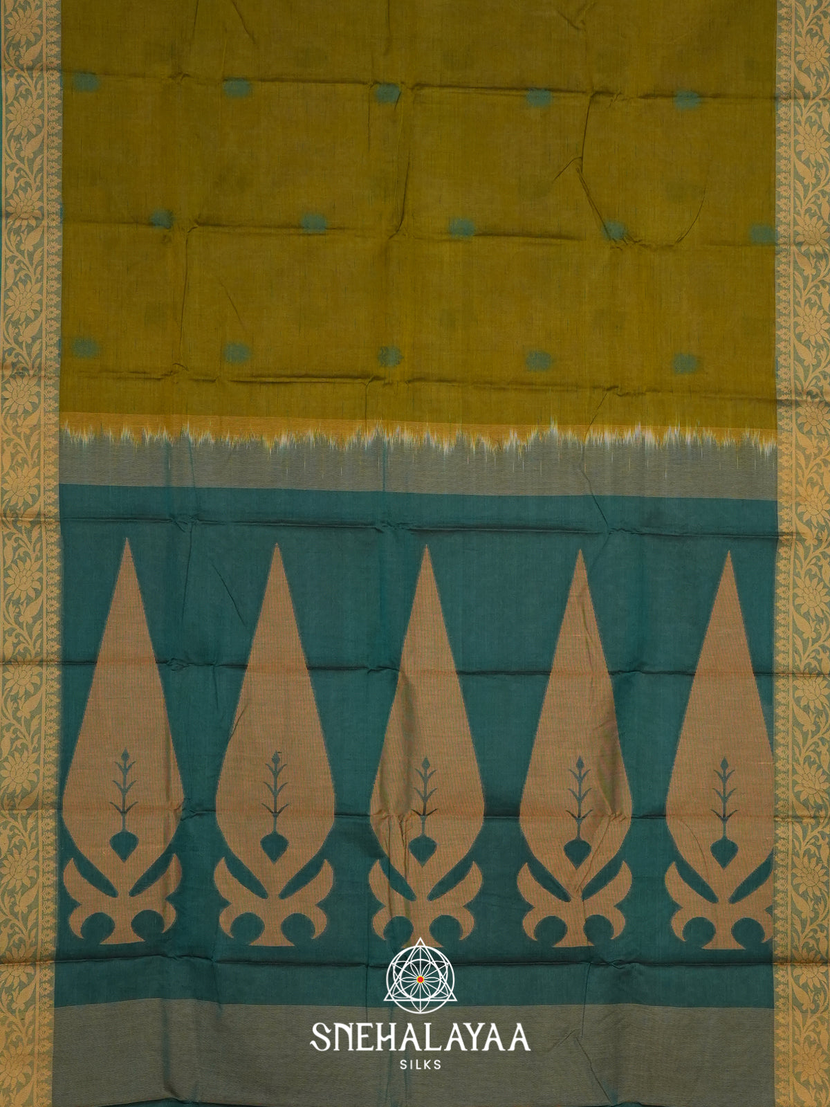 Mehendi Green Bengal Silk Cotton Saree