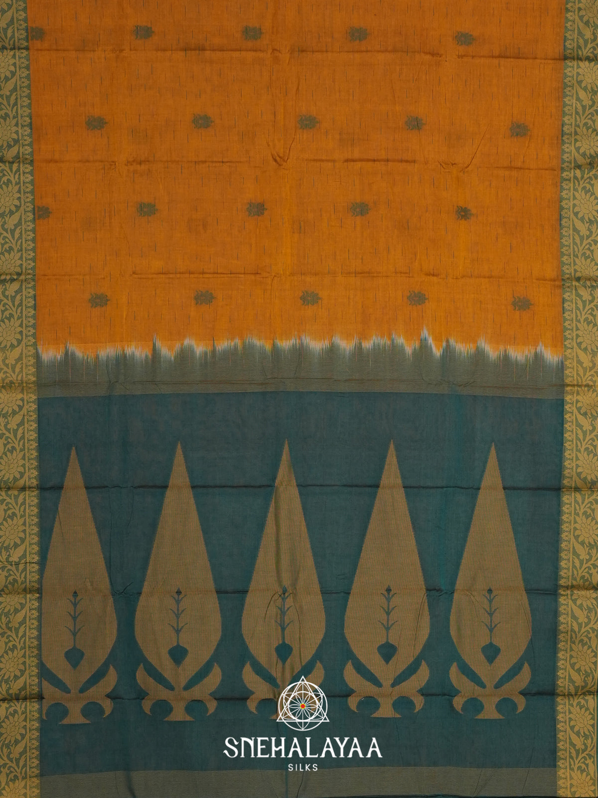 Mustard Bengal Silk Cotton Saree