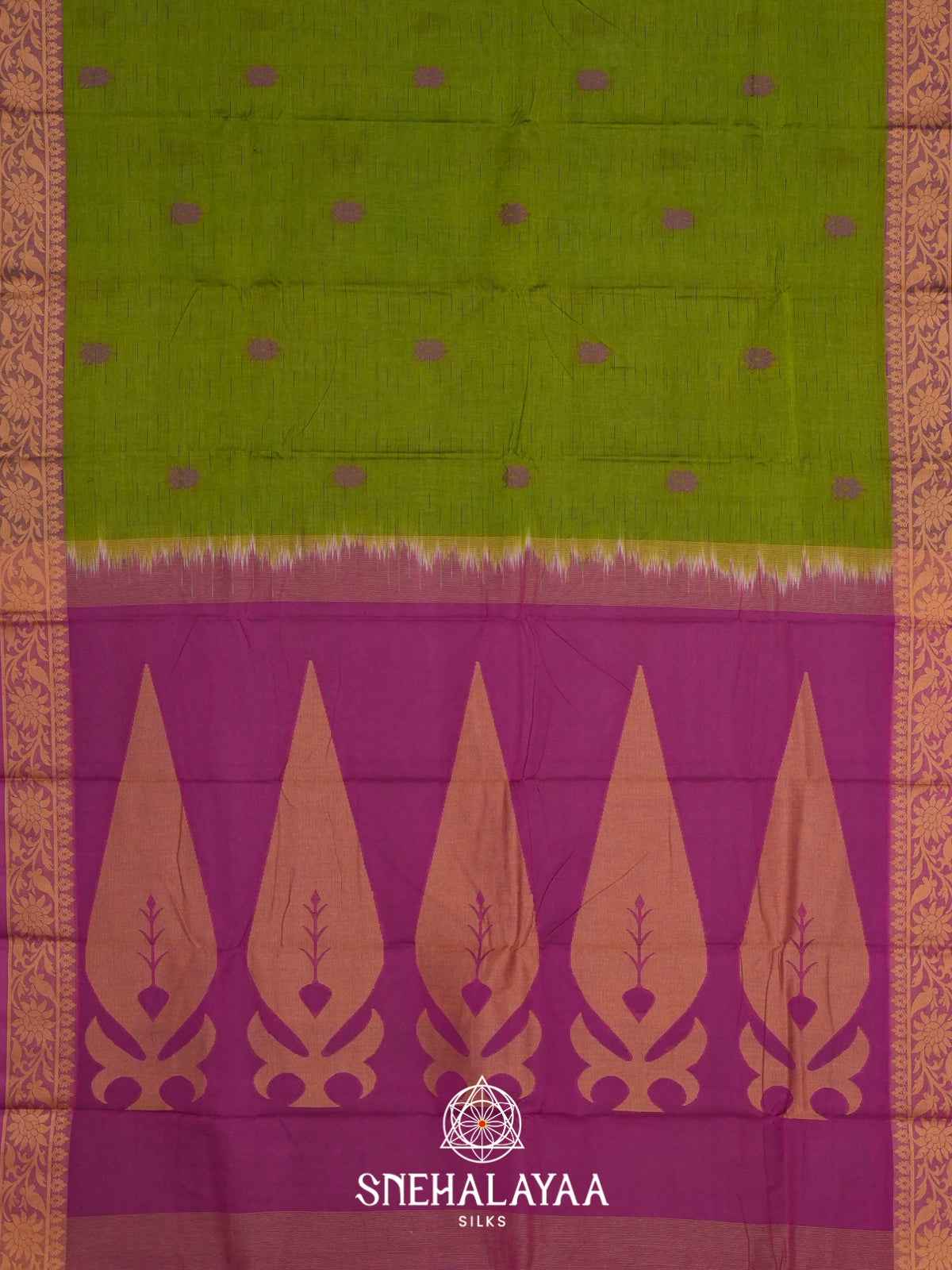 Green Bengal Silk Cotton Saree