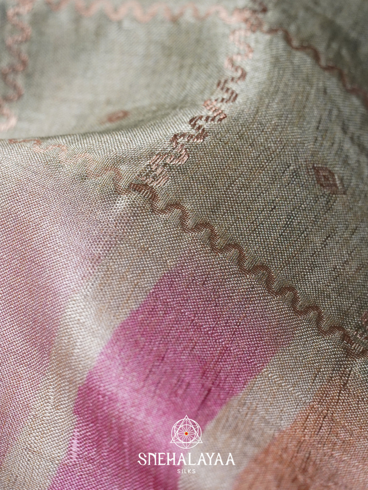 Sage Green Tussar Saree