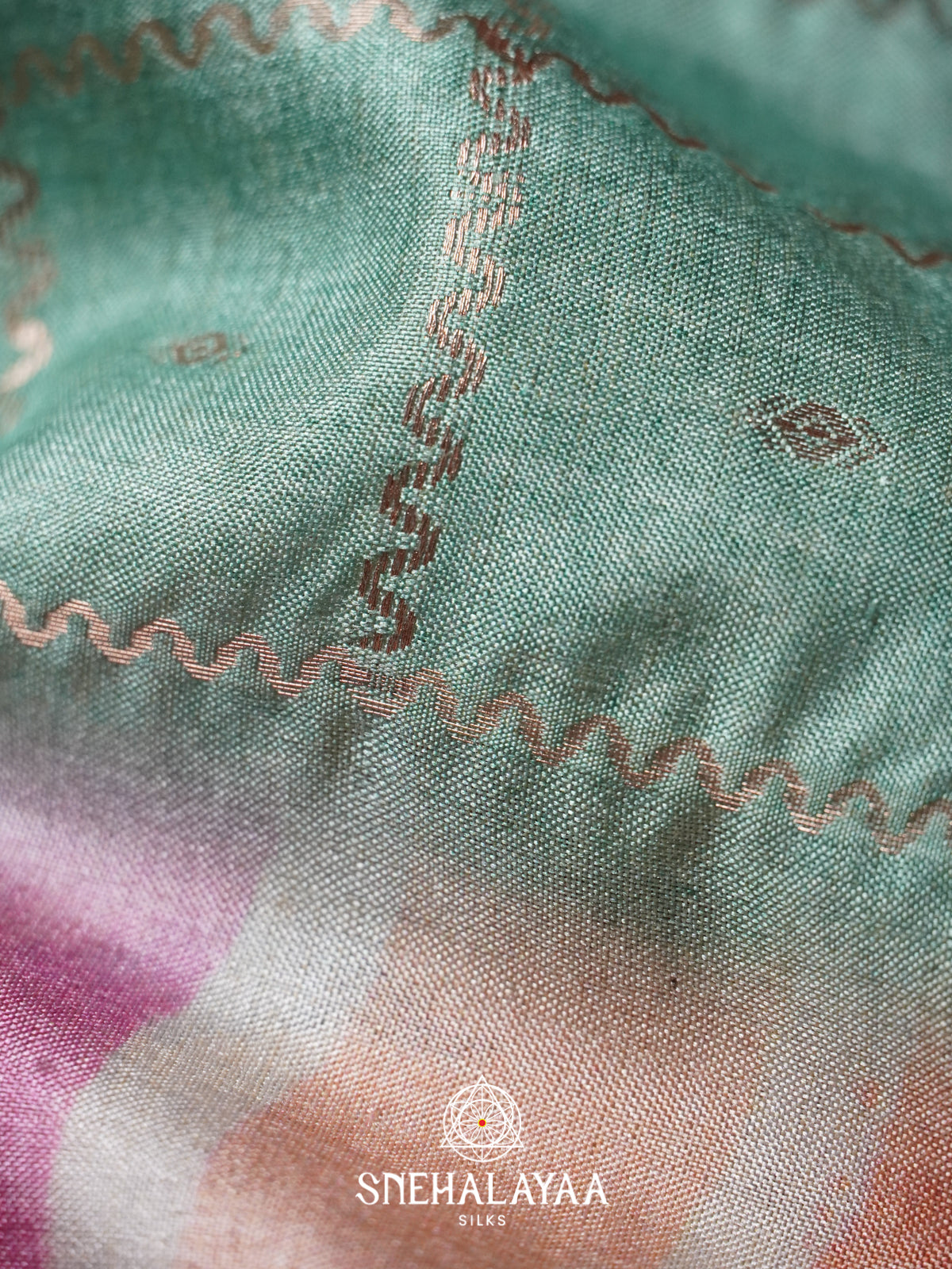 Mint Green Tussar Saree