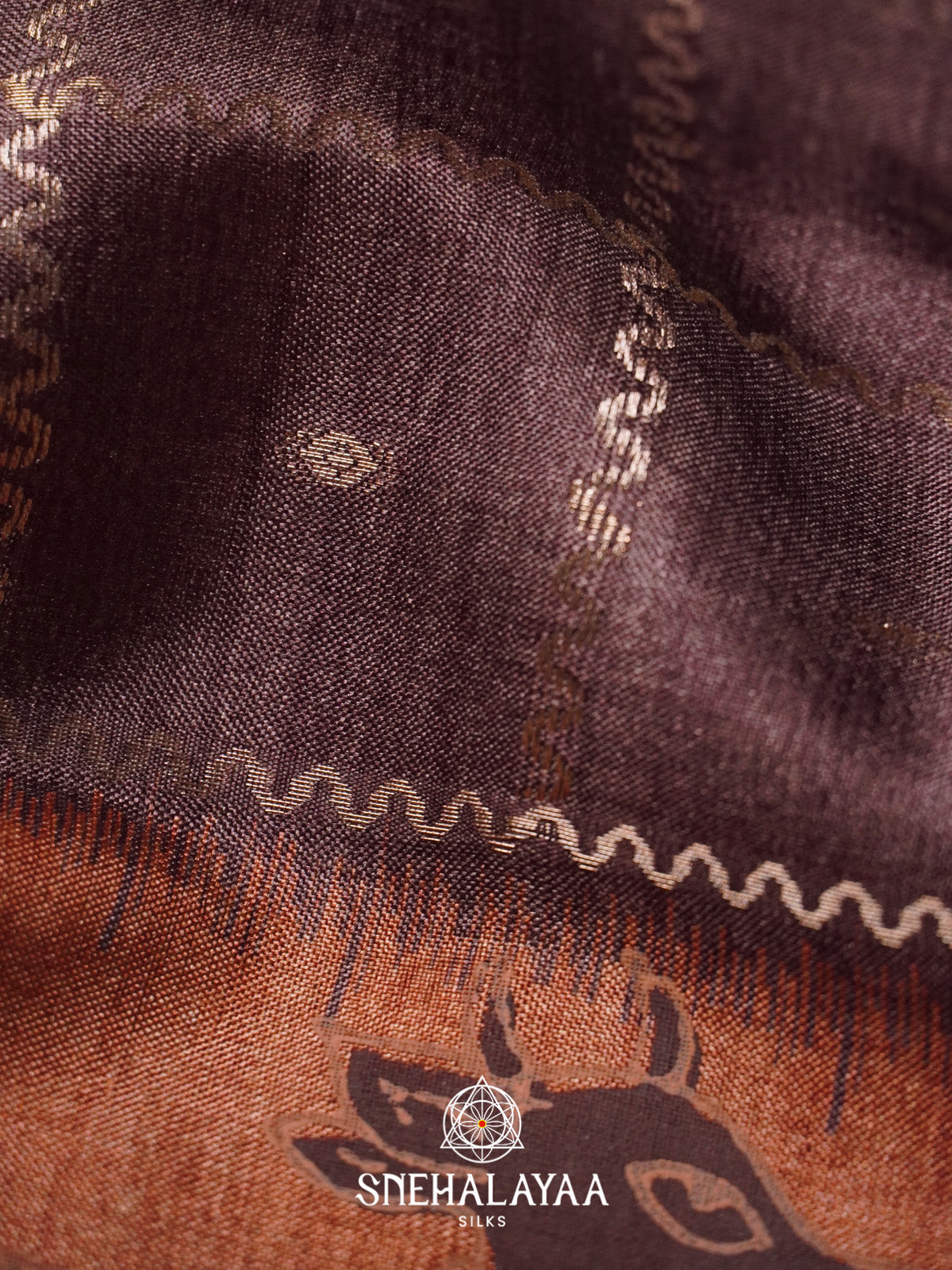 Brown Tussar Saree